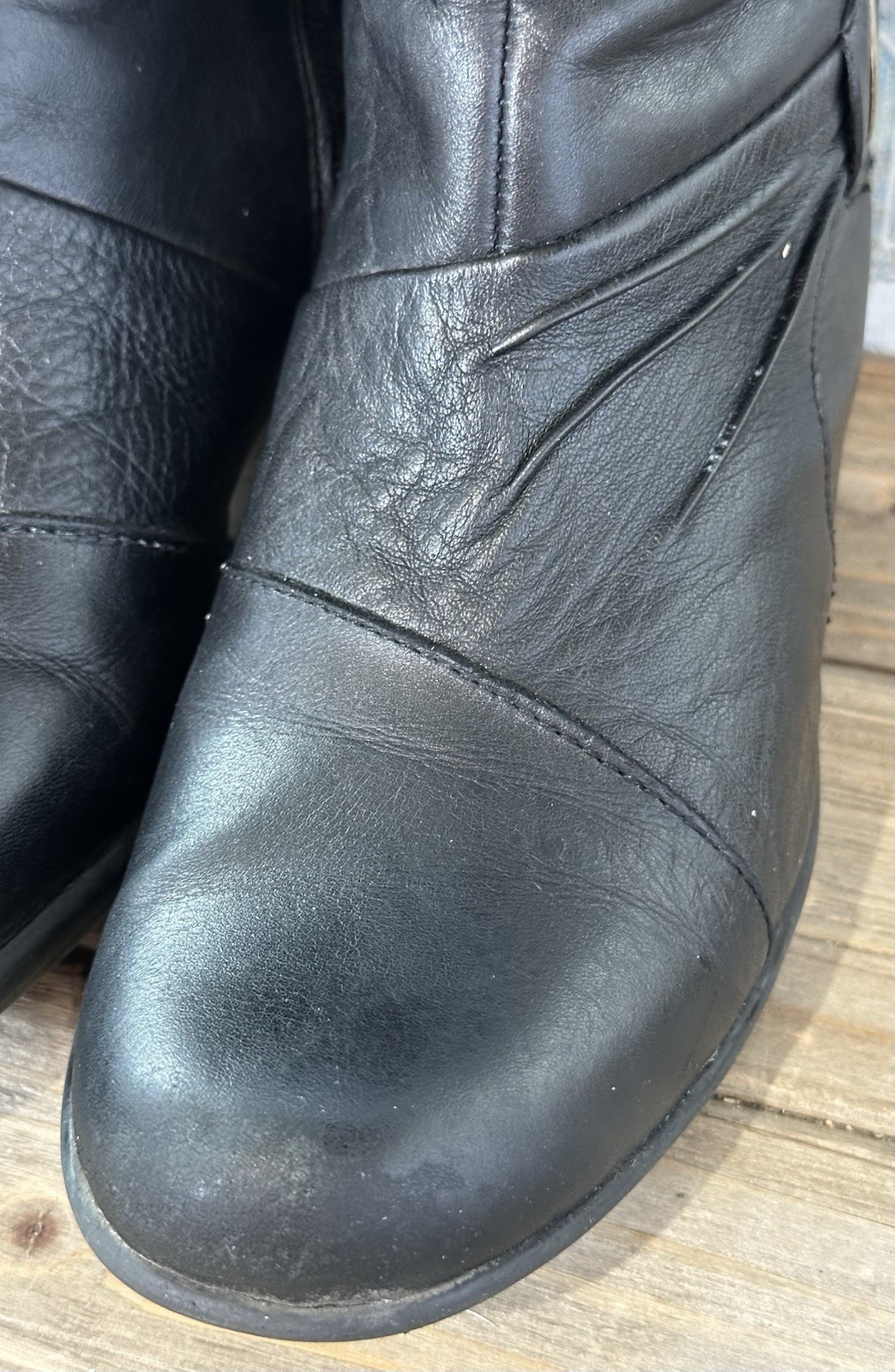 Clarks Bendables Tall Comfort Boots Women’s 7 M Black Leather Business Office
