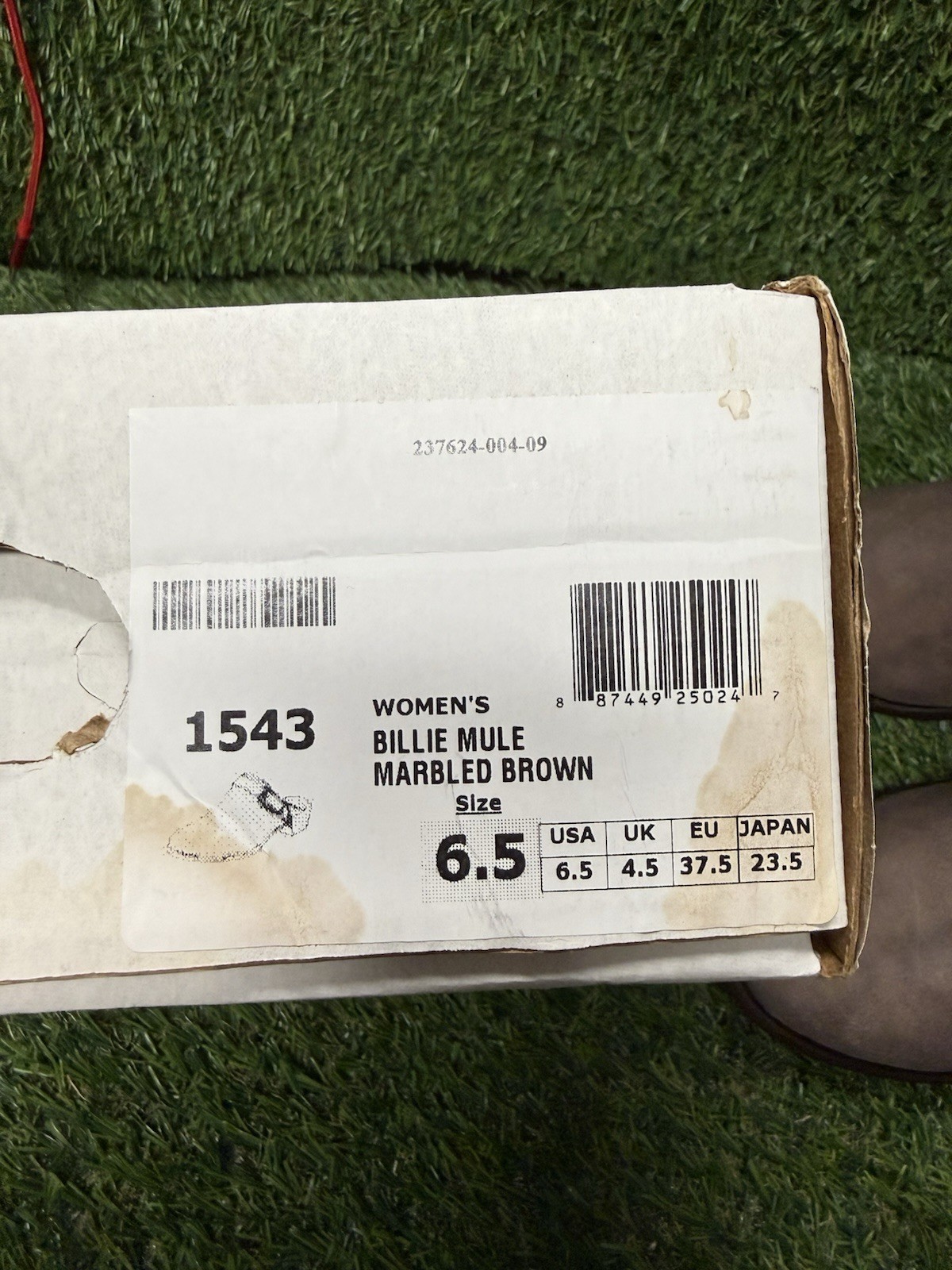 Minnetonka Billie Mule Marbled Brown Leather Mules Women’s Size 6.5 NIB