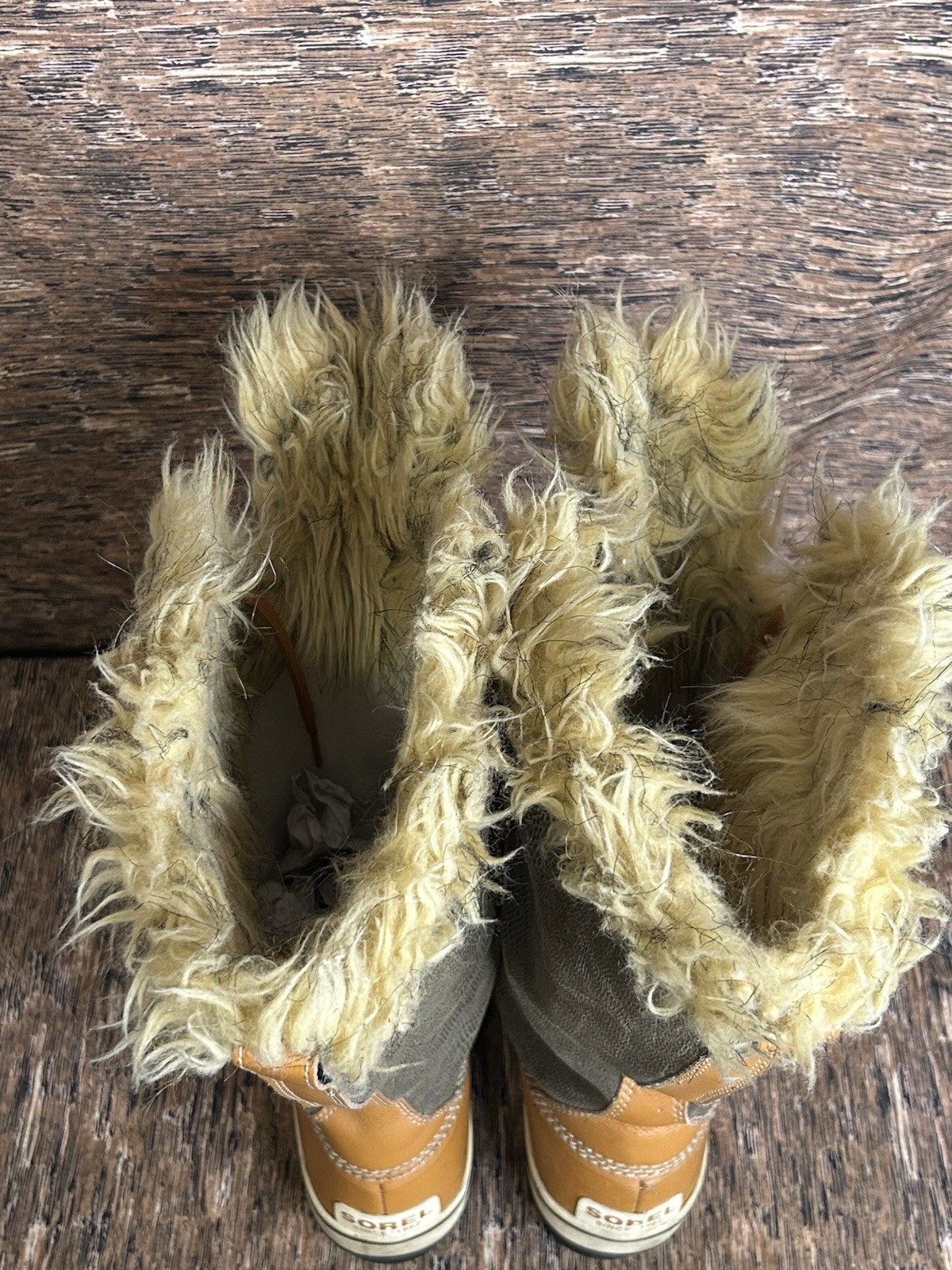 Sorel Joan Of Arctic Waterproof Winter Snow Boots Brown/Faux Fur Women’s 9