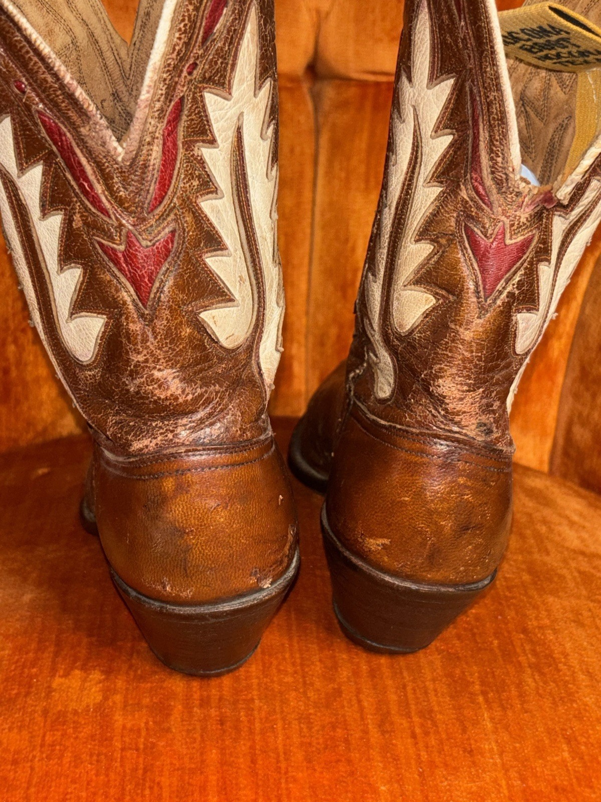 Nocona Flame inlay 40’s/ 50’s vintage boots Size 7-7.5
