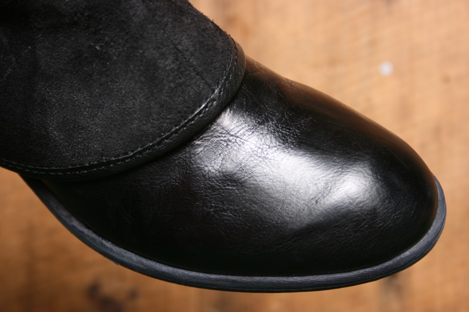 DONALD J PLINER ‘Devi’ Black Leather Reverse Calf Knee High Riding Boots Sz. 7M