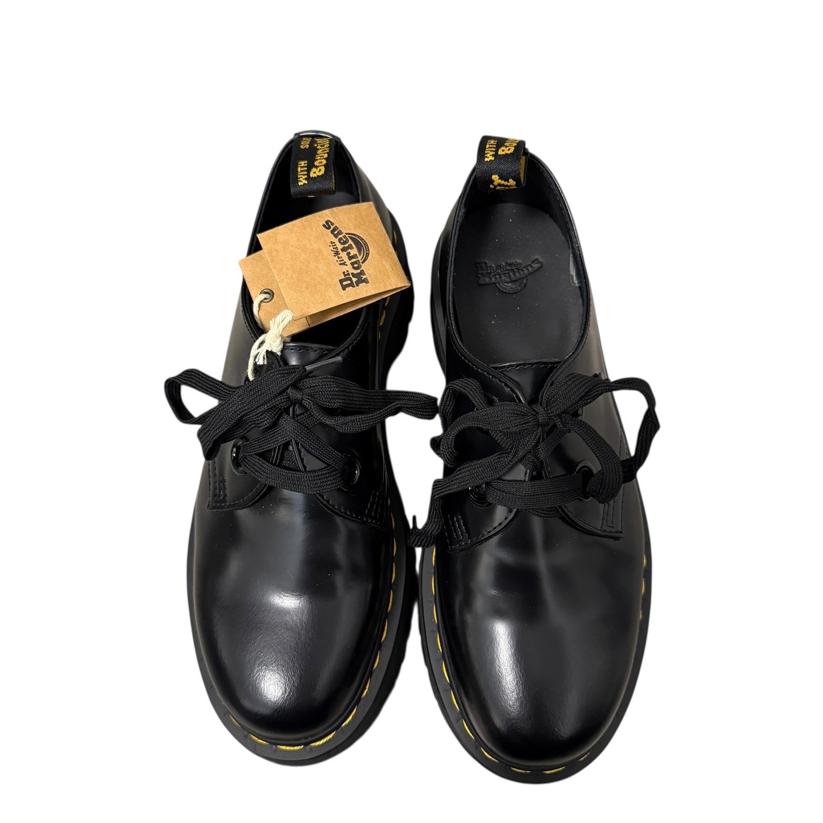 NWT Dr. Martens Holly Quad Platform Oxford Shoes Black Leather US W10 (EU 42)
