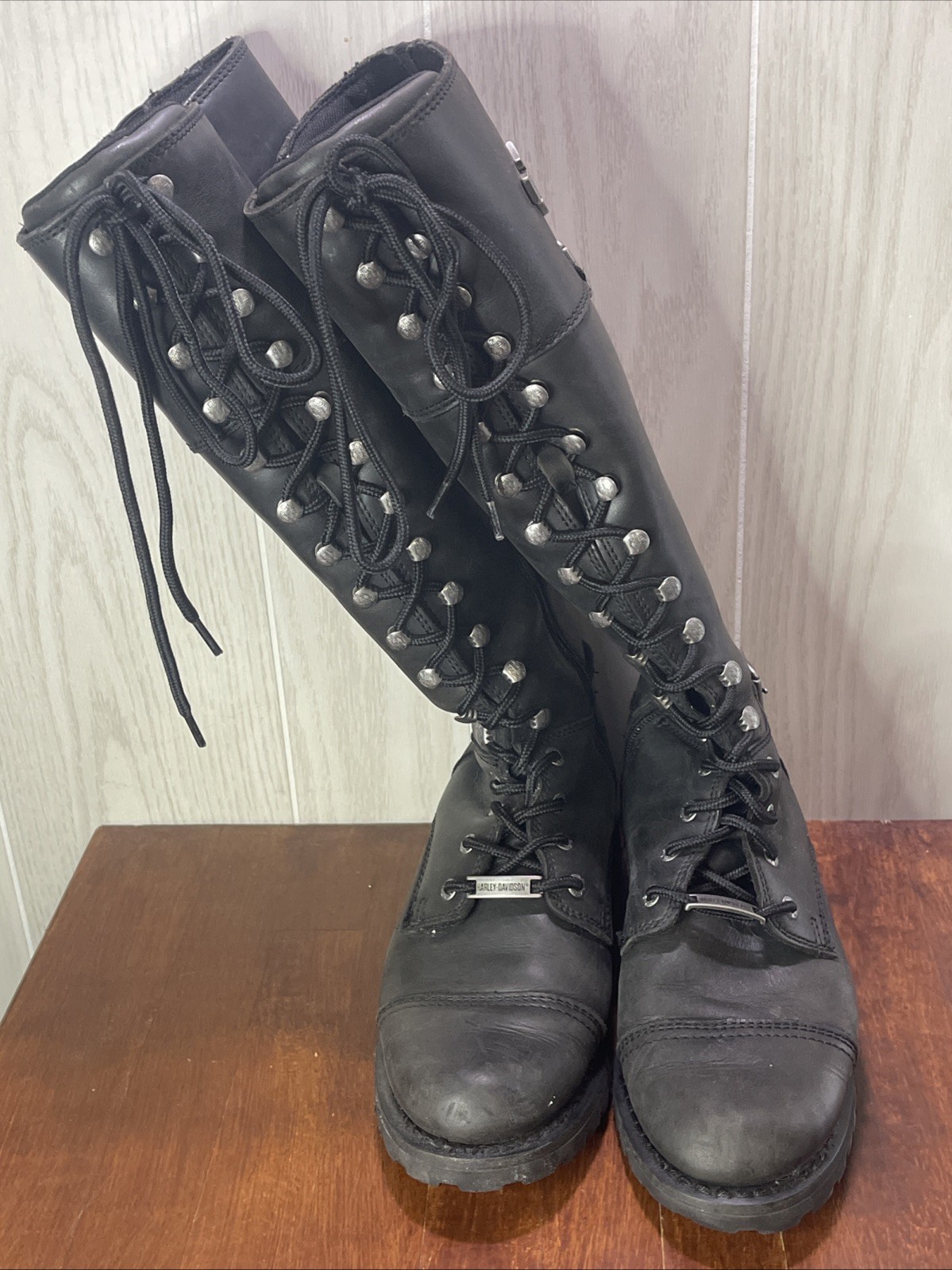 Harley-Davidson Women’s Beechwood 15″ Motorcycle Boots Black Size 9M D83856