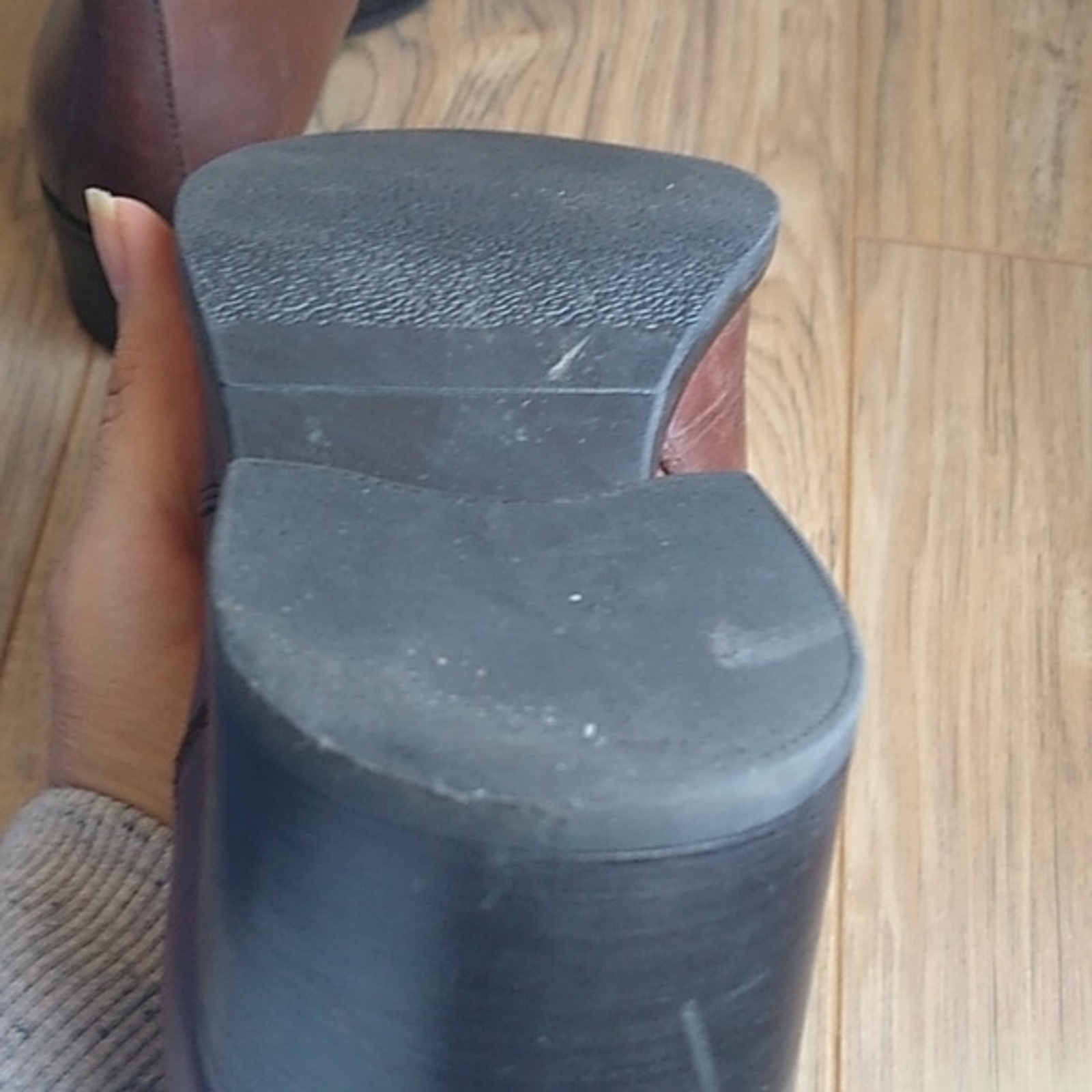 5th Avenue Brown Leather Chelsea Ankle Booties Size 37