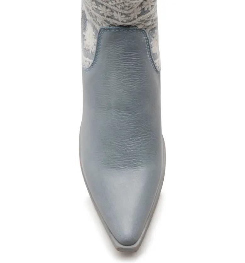 $298 – Free People Bren Slouch Crochet Tall Boot in Calm Waters Size 10 (40)