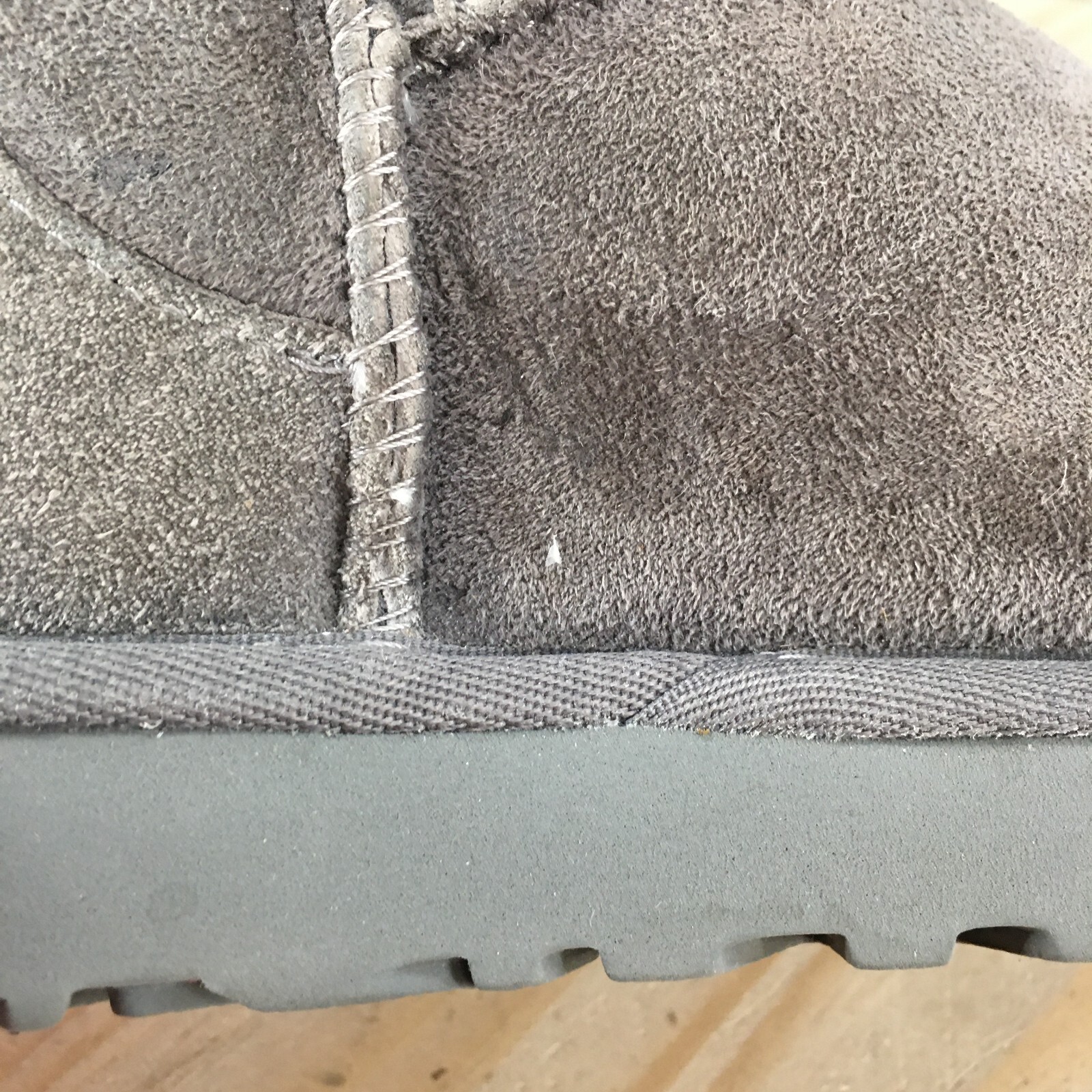 UGG Boots Womens 5 Classic Tall II Shearling Gray Leather Pull On SN1016224