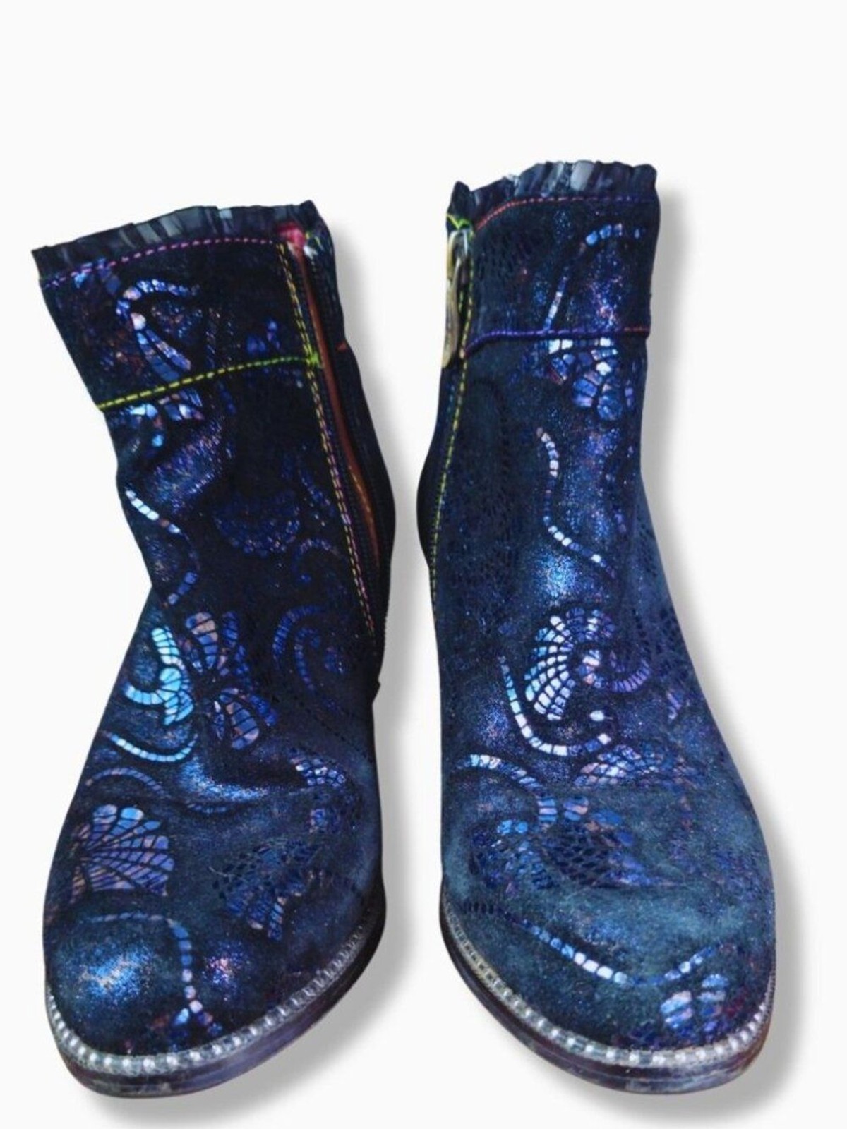 L’Artiste by Spring Step «Dessa» Bootie in Navy Multi Women’s Size EU36 US 5.5-6