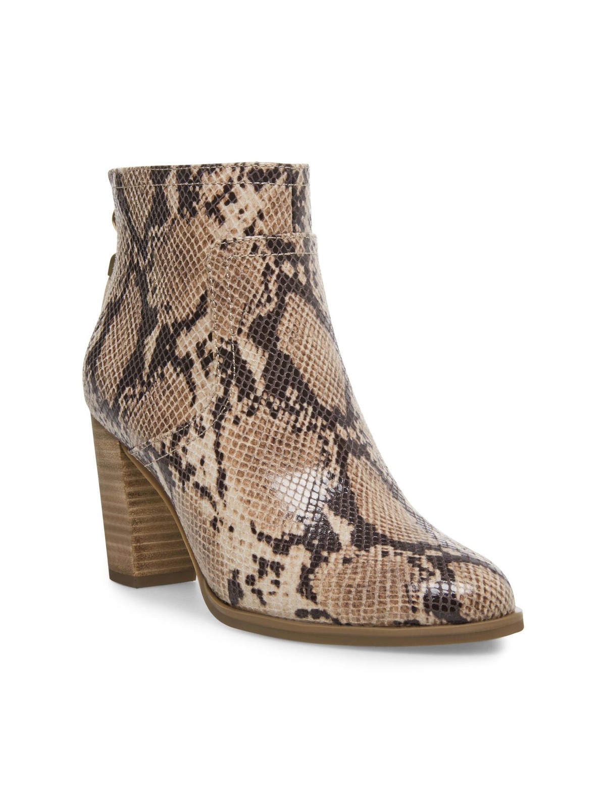 ANNE KLEIN Womens Beige Snakeskin Tasseled Niccie Booties 10 M