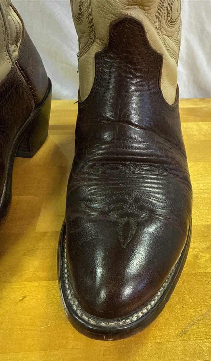 Durango Boots Woman Size 6 1/2 M Leather Upper Western Brown/Beige 17792W in GC