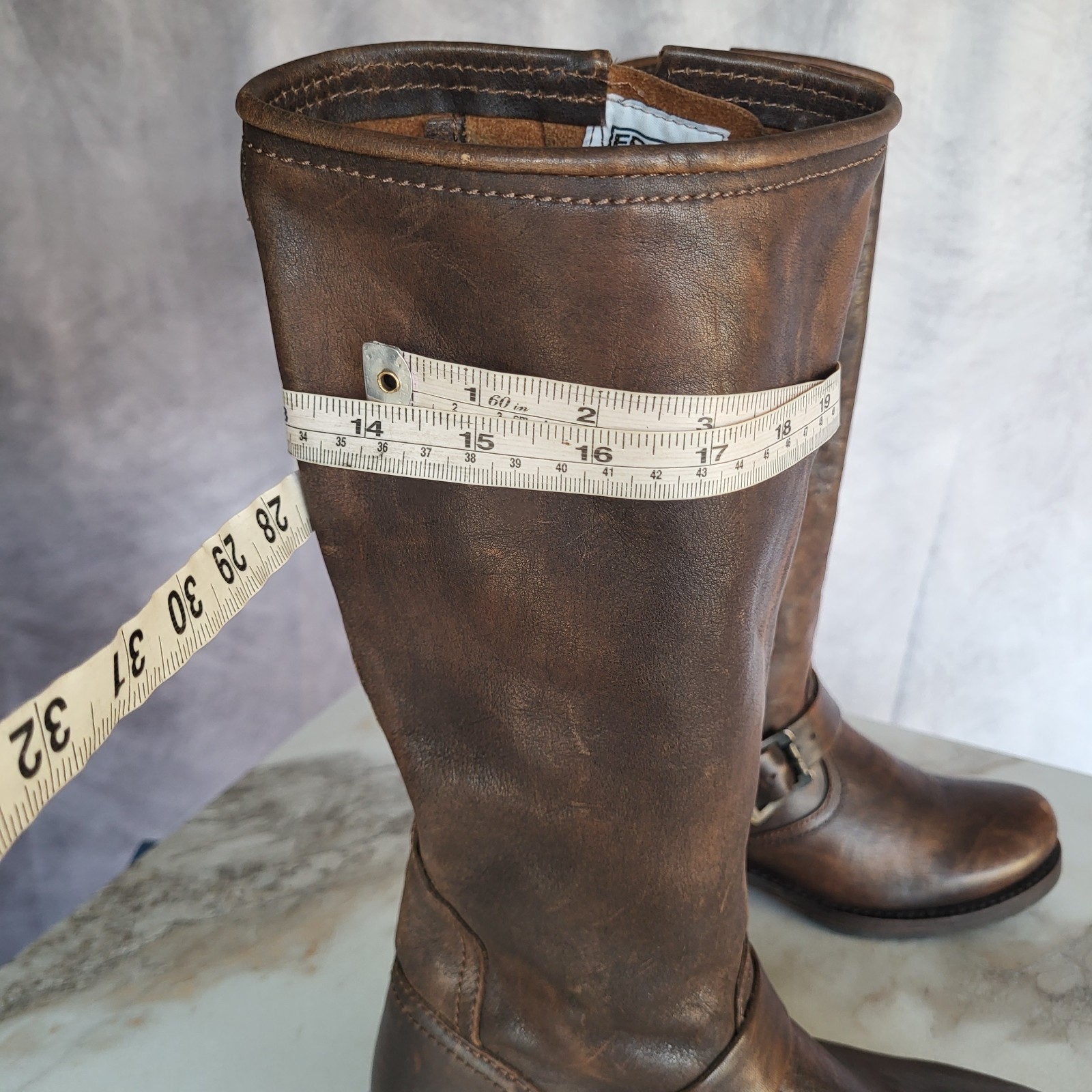 Frye Size 7.5 Veronica Slouch Knee High Biker Boots Women’s Engineer
