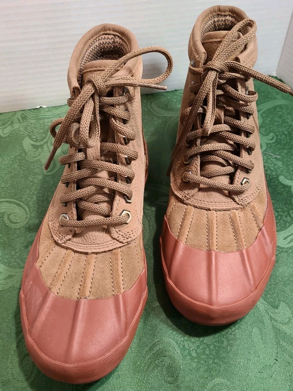 L.L.Bean Women’s Sz6 Suede/Rubber Hiking/Fishing Tan Boots Waterproof