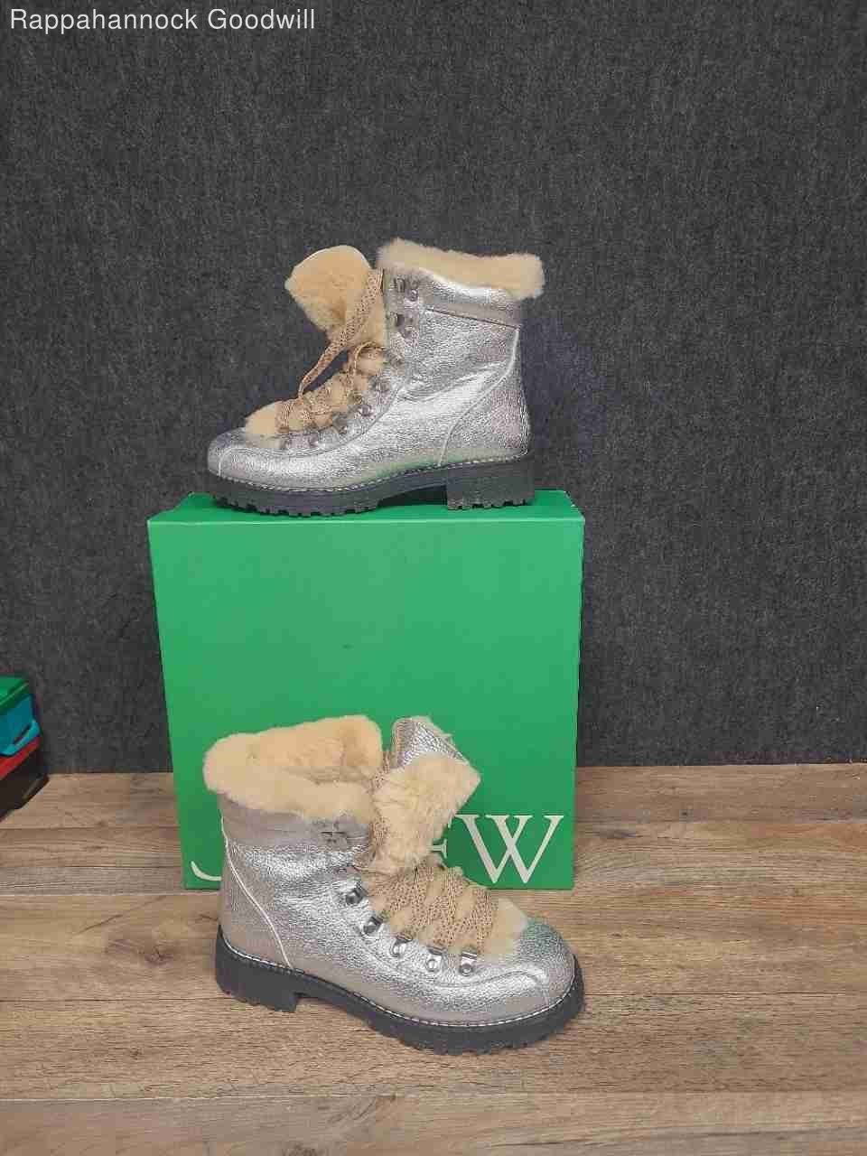 J.Crew Metallic Leather Pieced Nordic Boot Metallic Silver Women’s Size 8