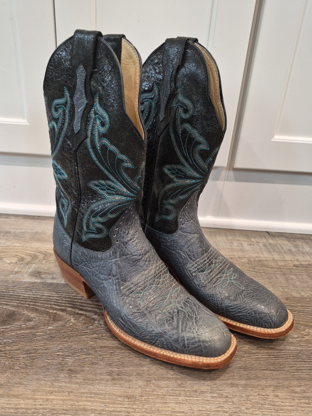Hondo Western Boots Womens Size 9B Blue And Black