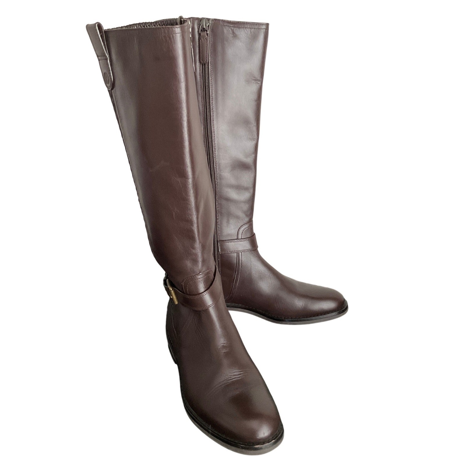 Cole Haan Womens Brown Leather Tall Riding Boots W27683 Size 7B