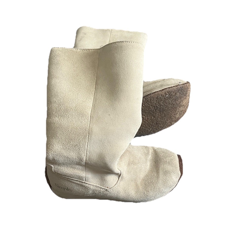 Women’s SIMPLE Classic Tall Suede Sheepskin Winter Boots Beige Tan Size 8