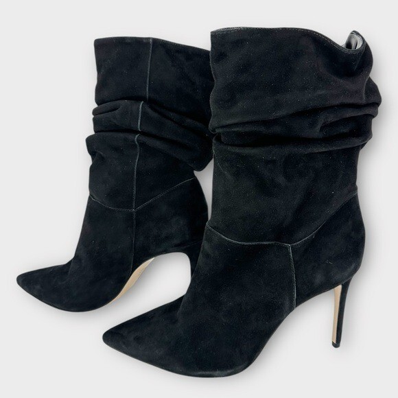 SCHUTZ Ashlee Slouch Pointed Toe Stiletto Suede Boot size 10.5 NEW Suede Bootie