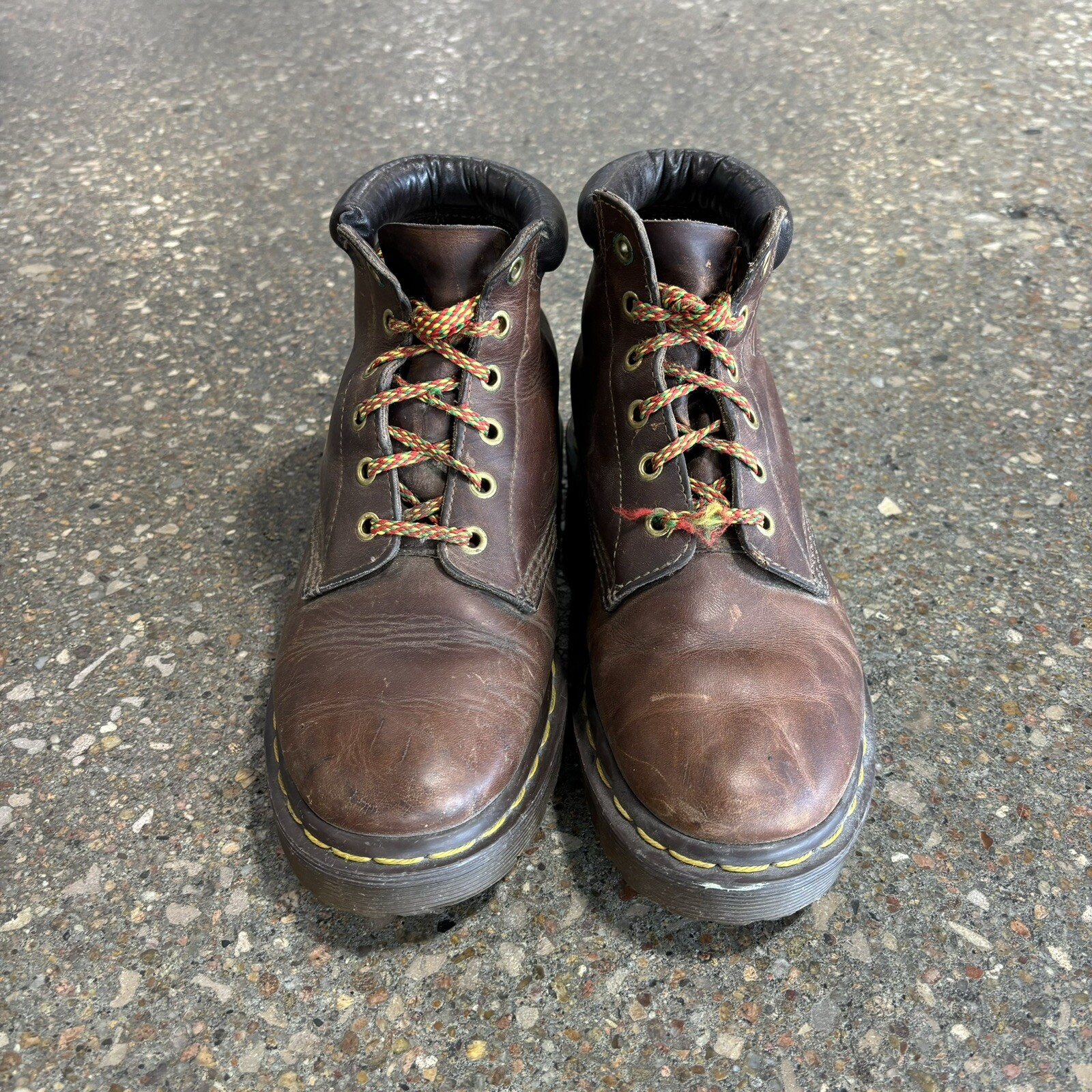 Vintage Dr Martens 939 Boots 6 Eye Brown Leather Size 6UK Made In England