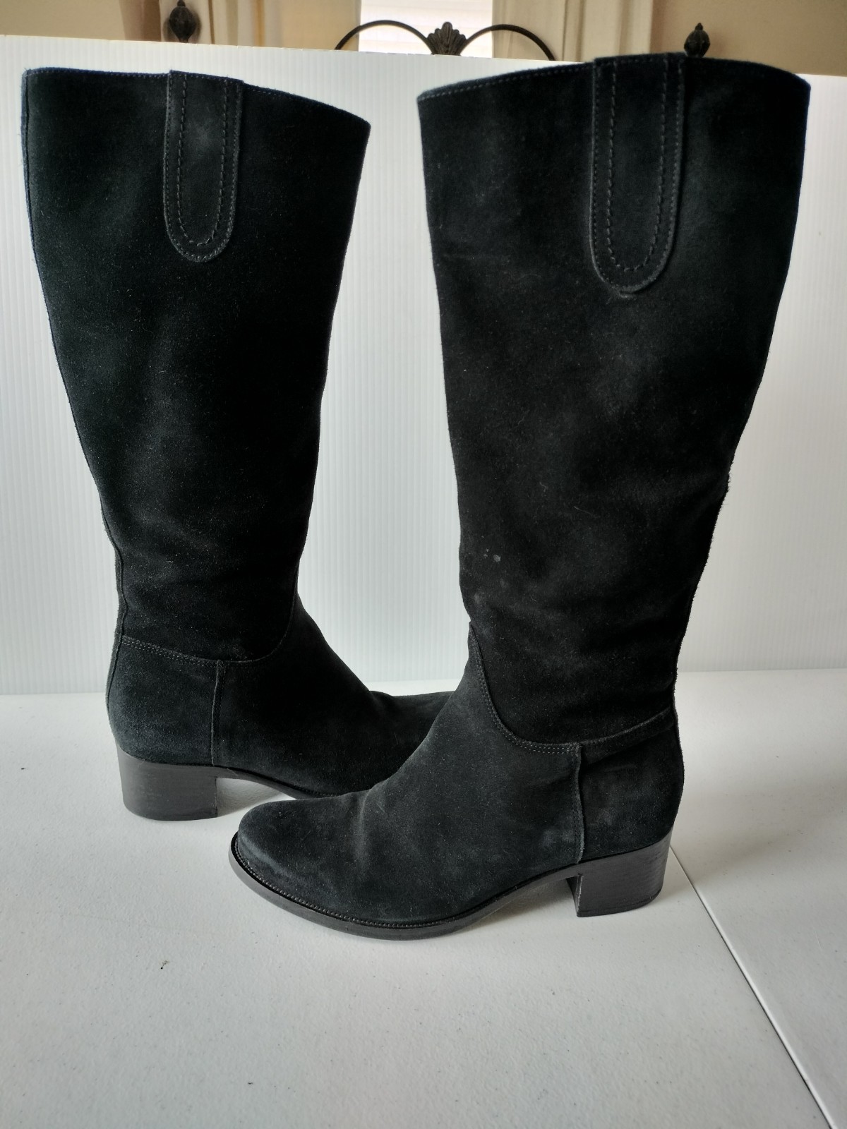 La Canadienne City Dry Jack Waterproof Black Suede Boots 8.5 Equestrian Riding