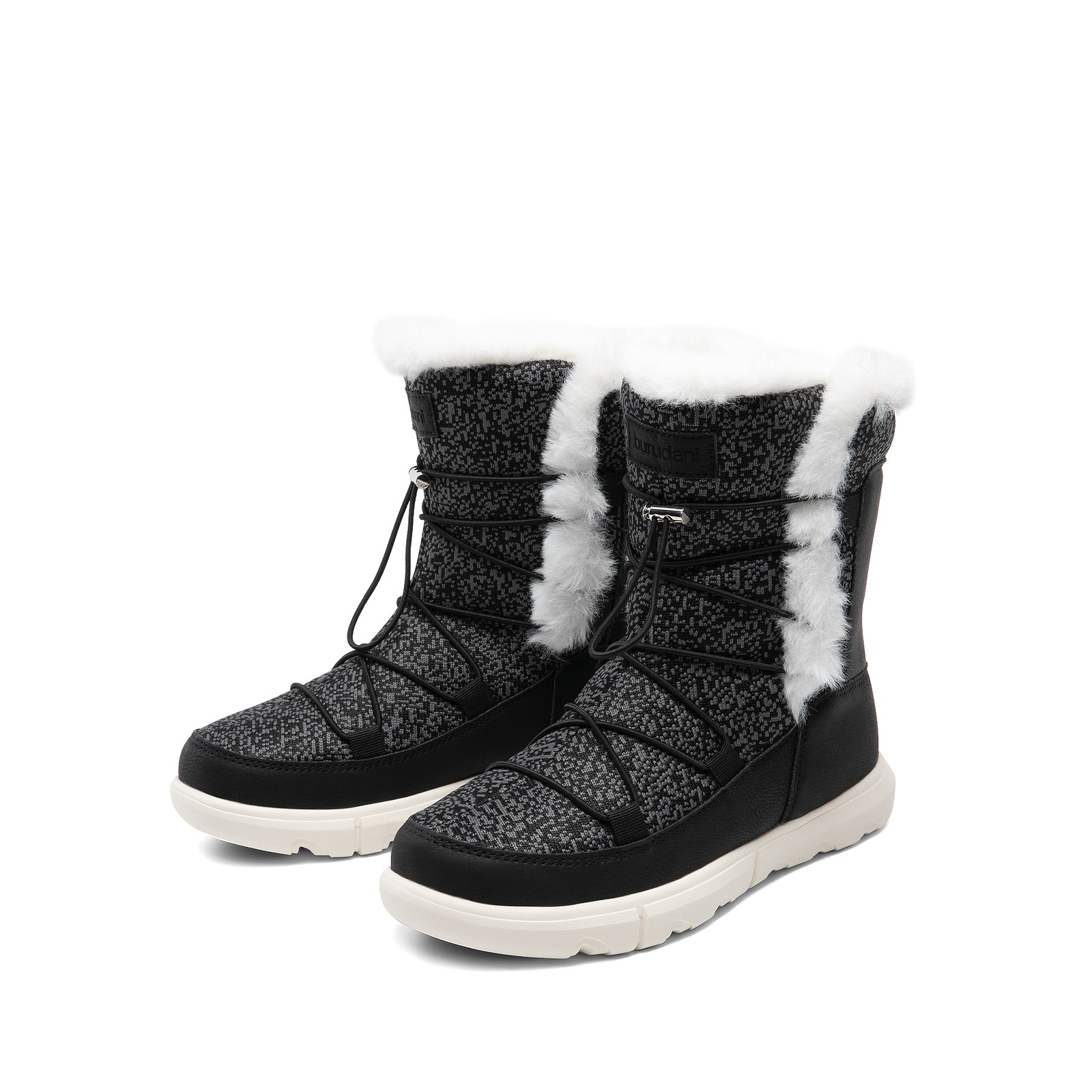 Women’s Winter Snow Boots Fur Lining Lace-Up Casual Indoor Outdoor Snow Boots