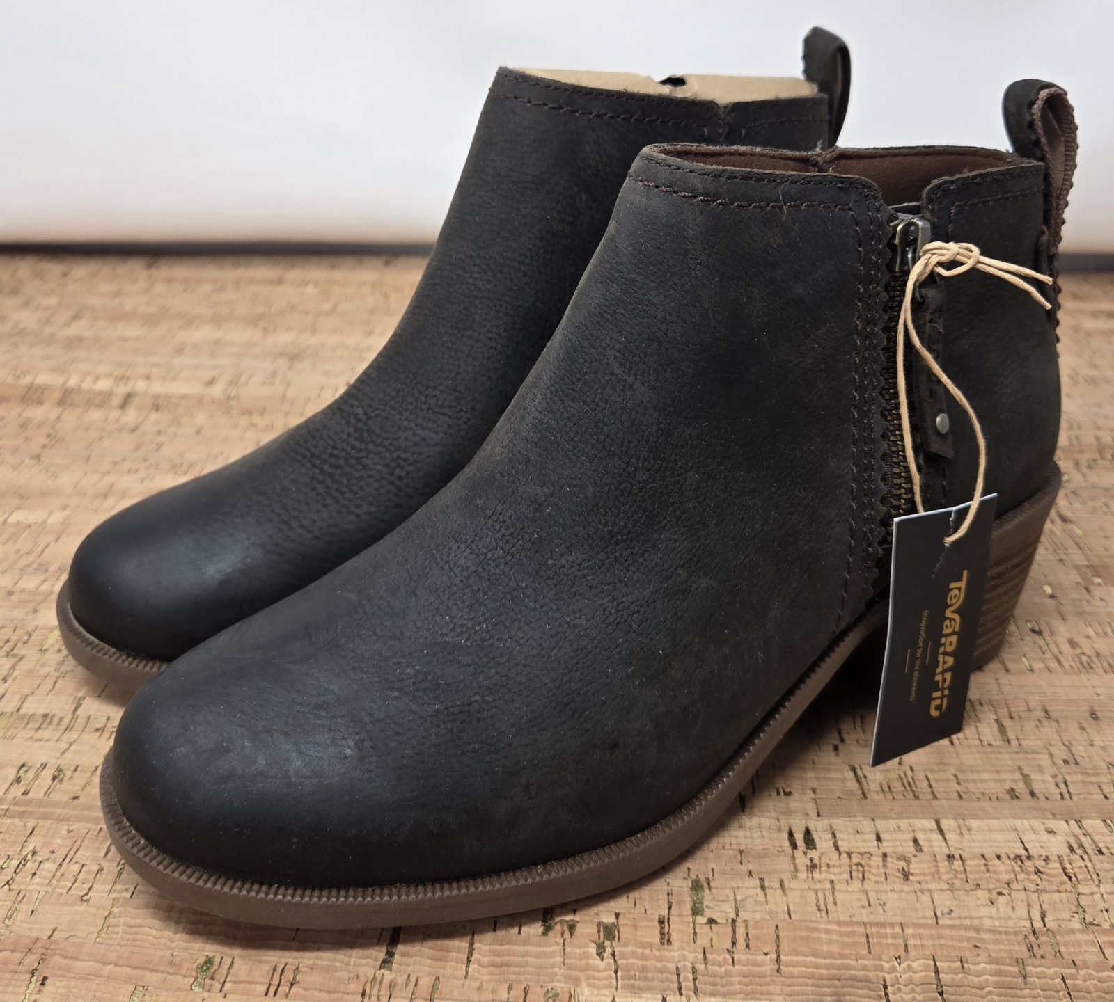Teva Ankle Boots Womens 8 Anaya Bootie RR Lion Brown Waterproof Leather 1120153