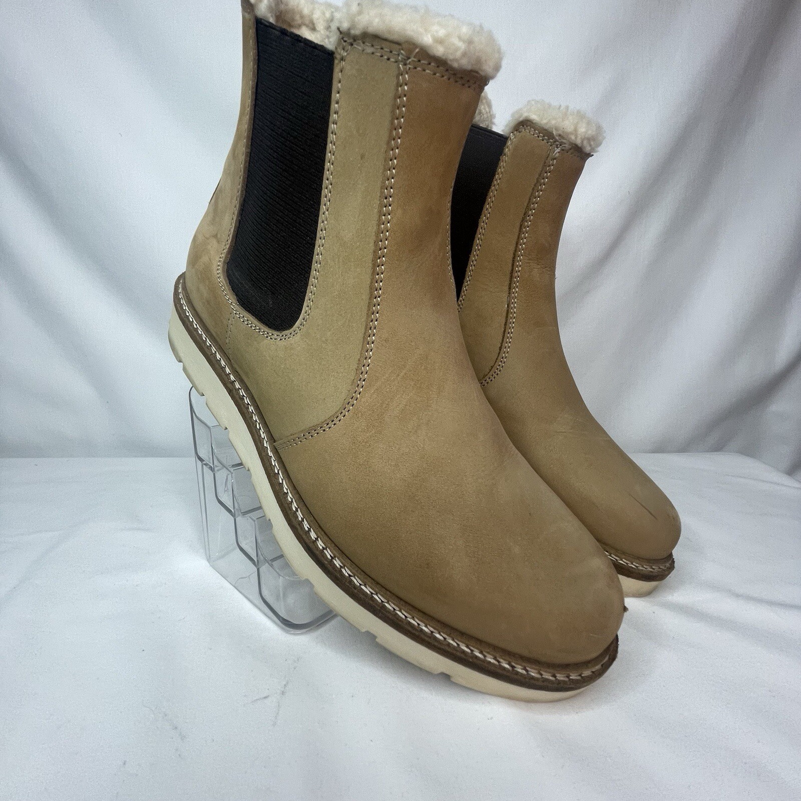 Alpine Design Chelsea Blaze Boots Pull-on Tan Ortholite Insoles Women’s Size 8