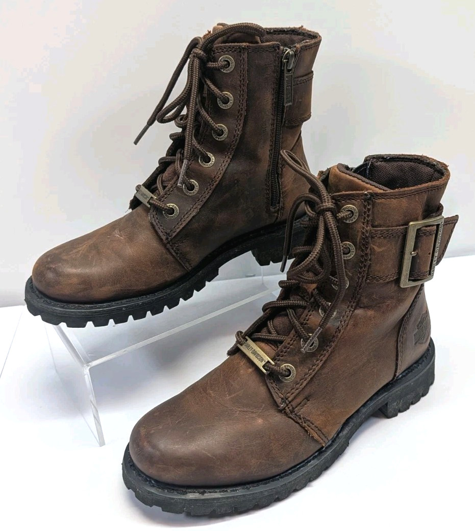 Harley Davidson Footwear Motorcycle Boots Brown Women’s 6 M Stylewood D87087