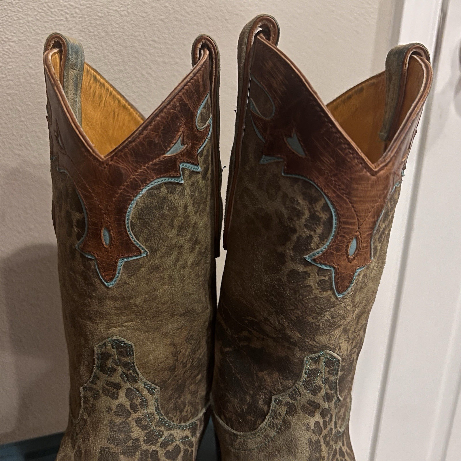 Old Gringo Villa Boot in Turquoise Leopardito Women’s Size US 8.5