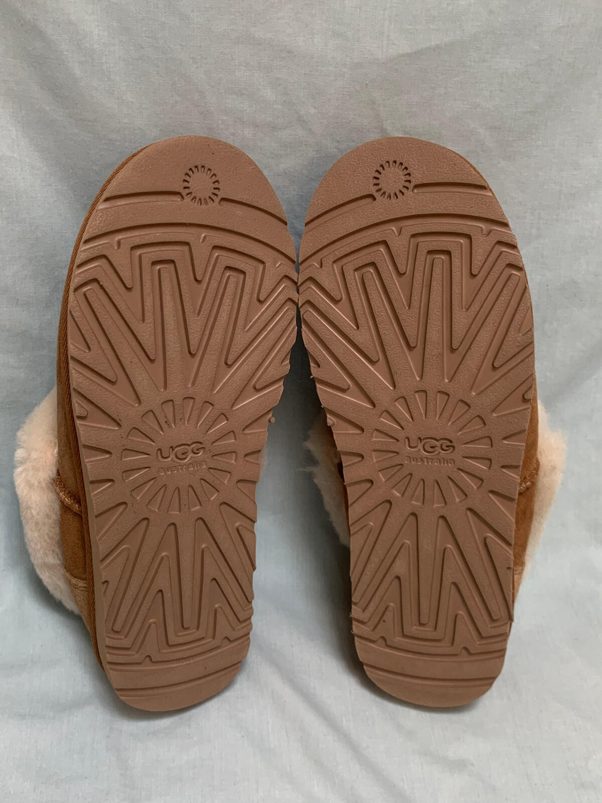UGG UGGS SHORT BOOTS NITA SLIPPER CHESTNUT BROWN CLOSED BACK SLIPPERS SIZE 7