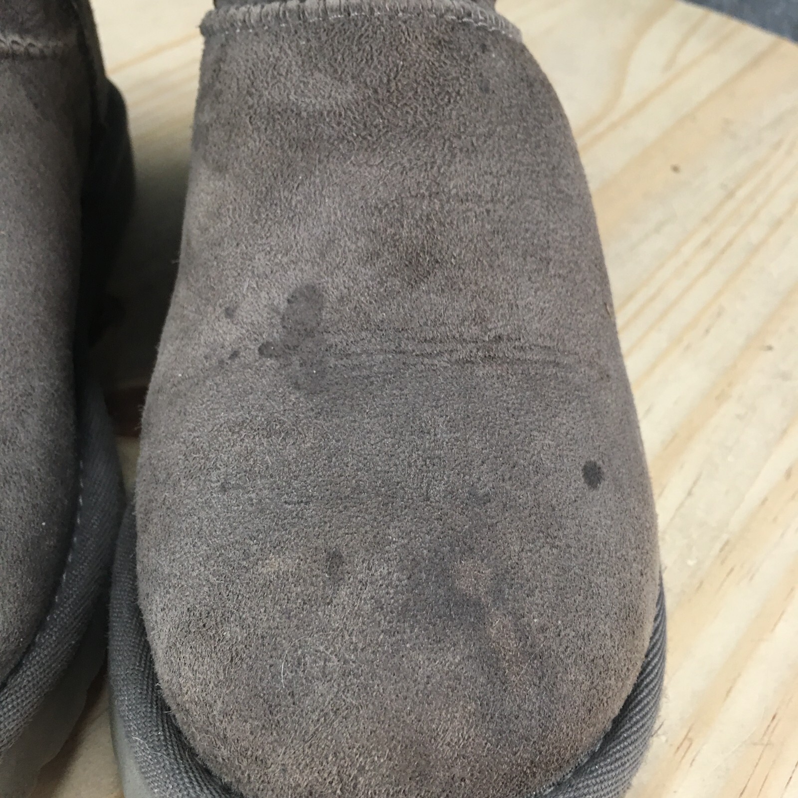 UGG Boots Womens 5 Classic Tall II Shearling Gray Leather Pull On SN1016224