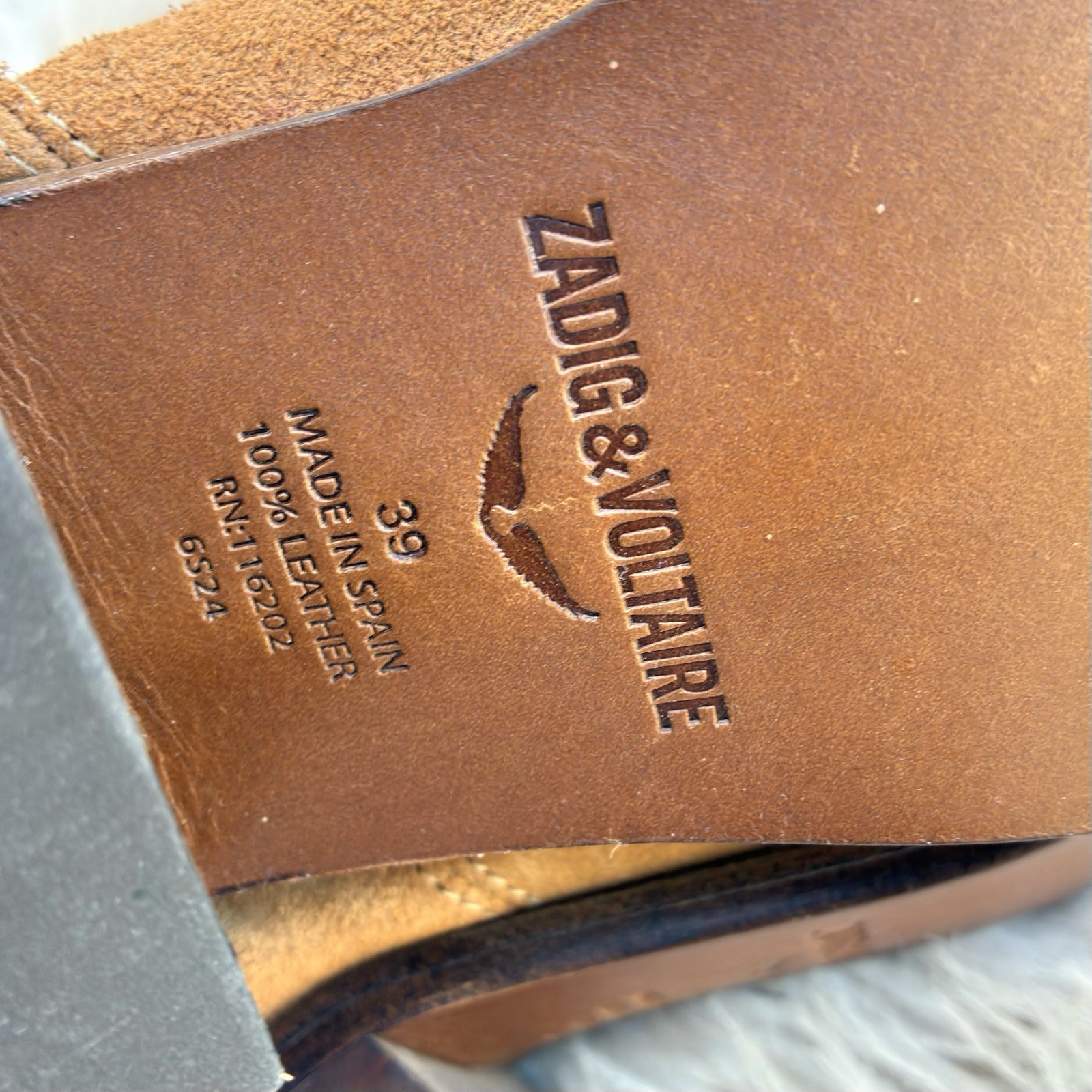 Zadig & Voltaire Tyler Brown Suede Boots Sz 39, 8 US