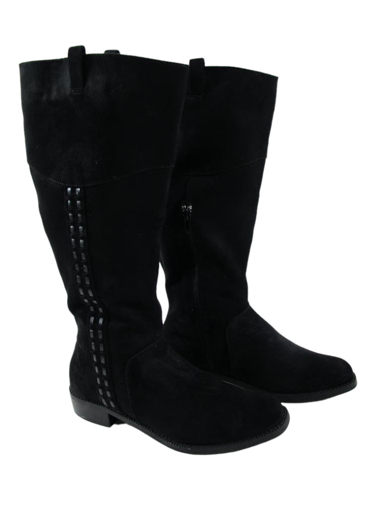 Maurices MINT Selena Calf Length Black Faux Suede Womens Size 8 Fashion Boots
