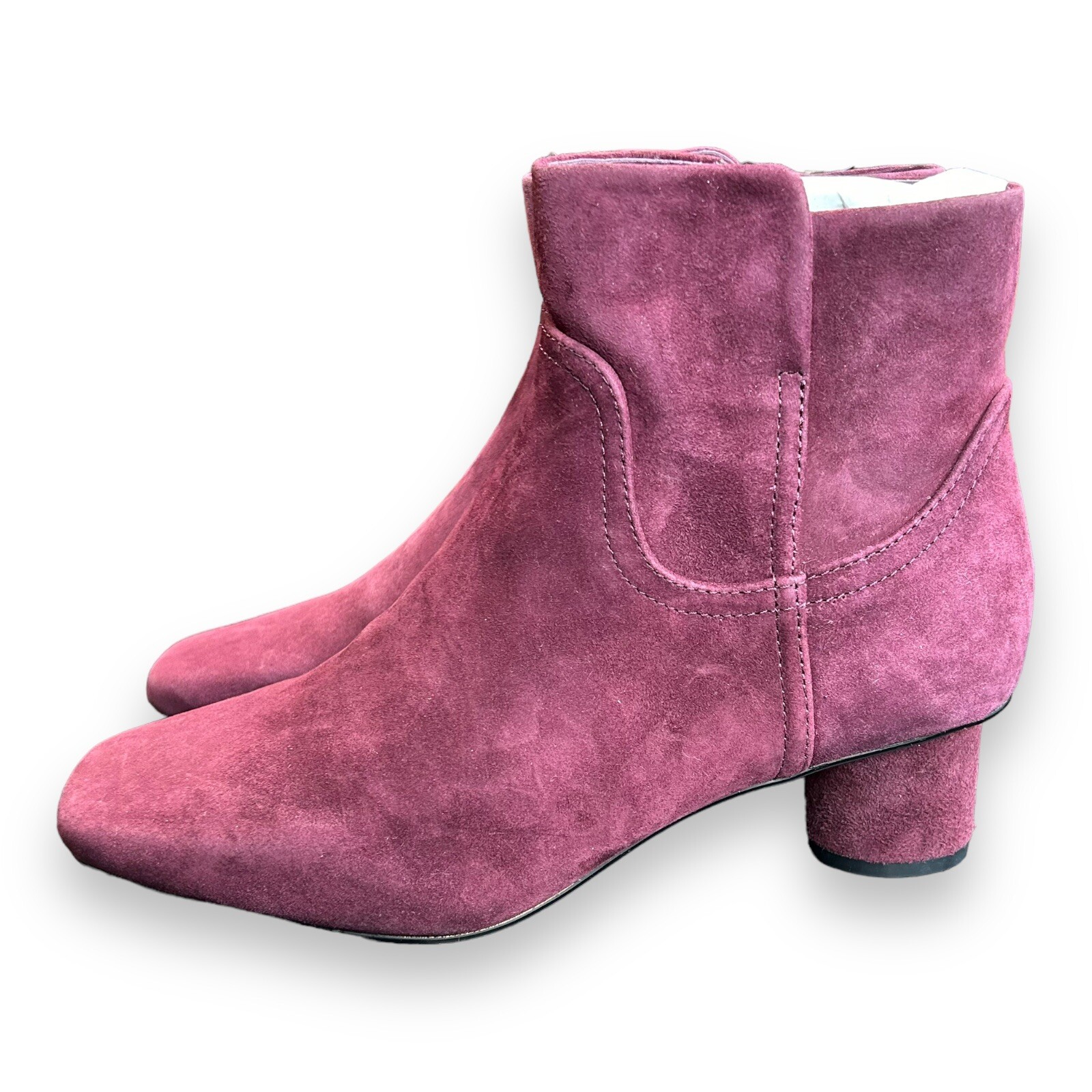 Draper James Women’s Boot Bethany Red Suede Leather Heeled Holiday Size 7