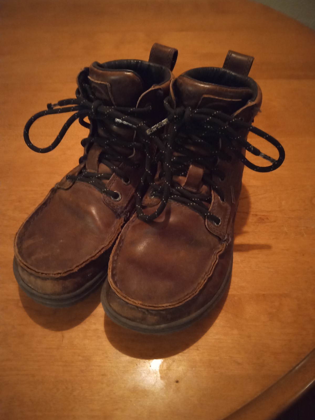 Lems Womens Brown Leather Boots Size 7 1/2 Runs Small