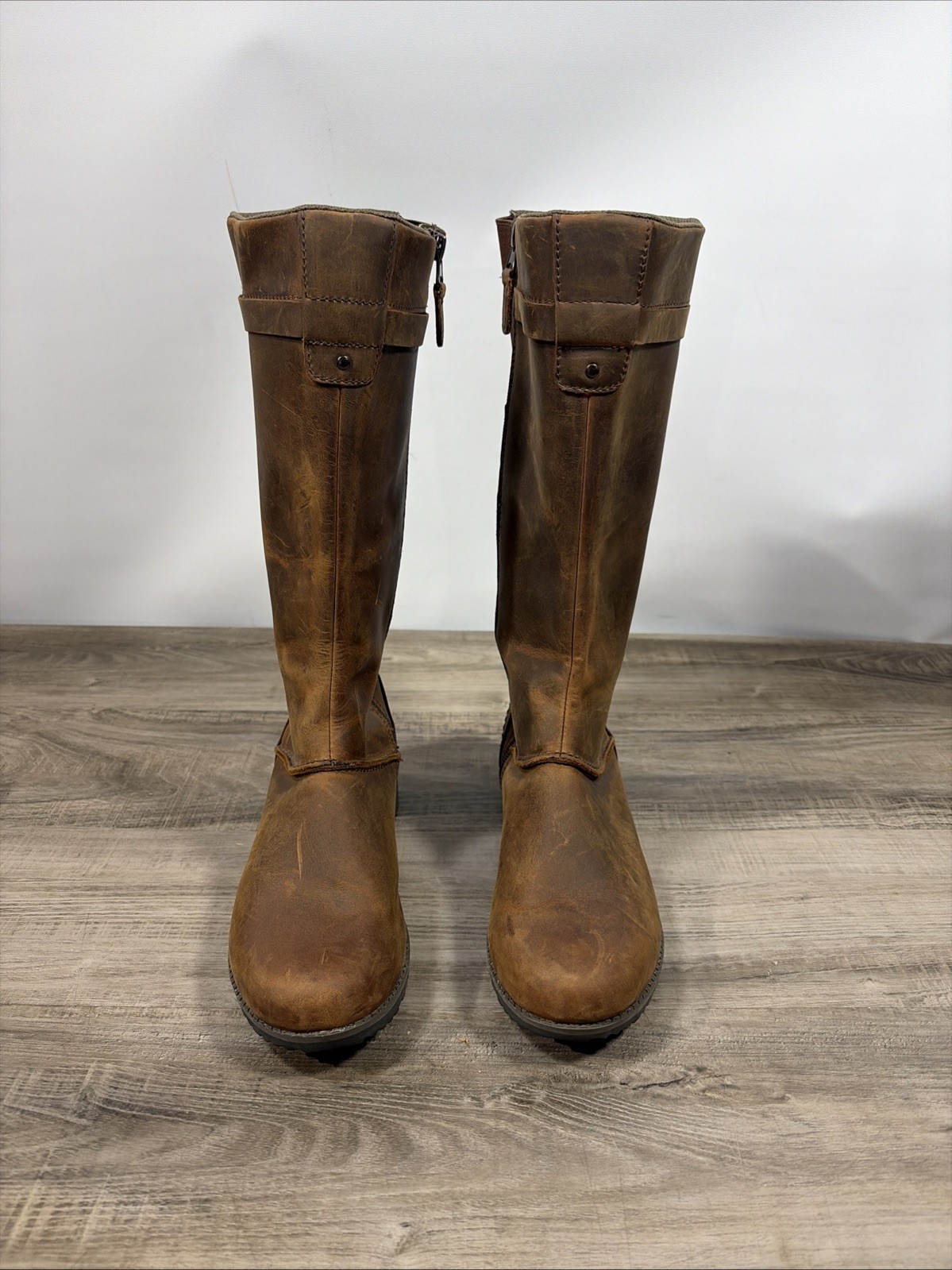 Eddie Bauer Waterproof Trace Riding Boots 7.5 Espresso Round Toe Bohemian Hippie