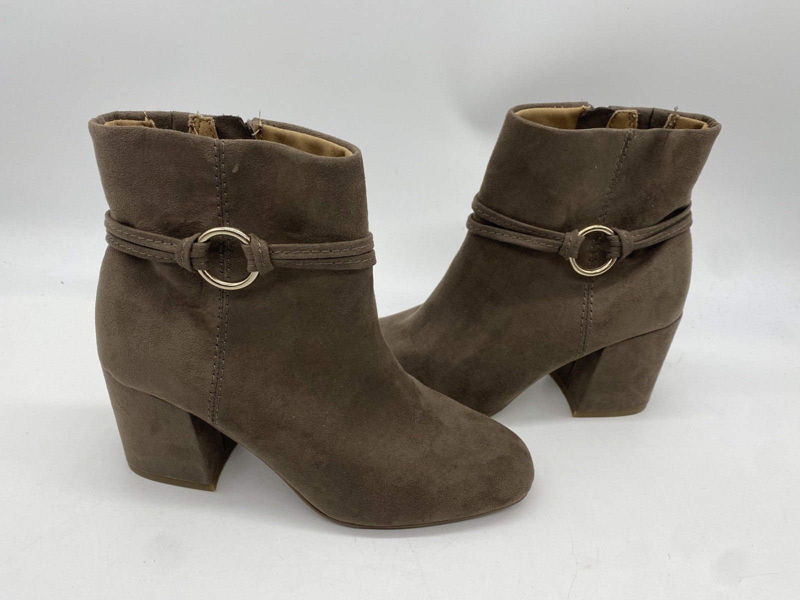 Lauren Conrad Women’s Heel Boots Zip Business Casual Solid Brown Size 5.5 Med