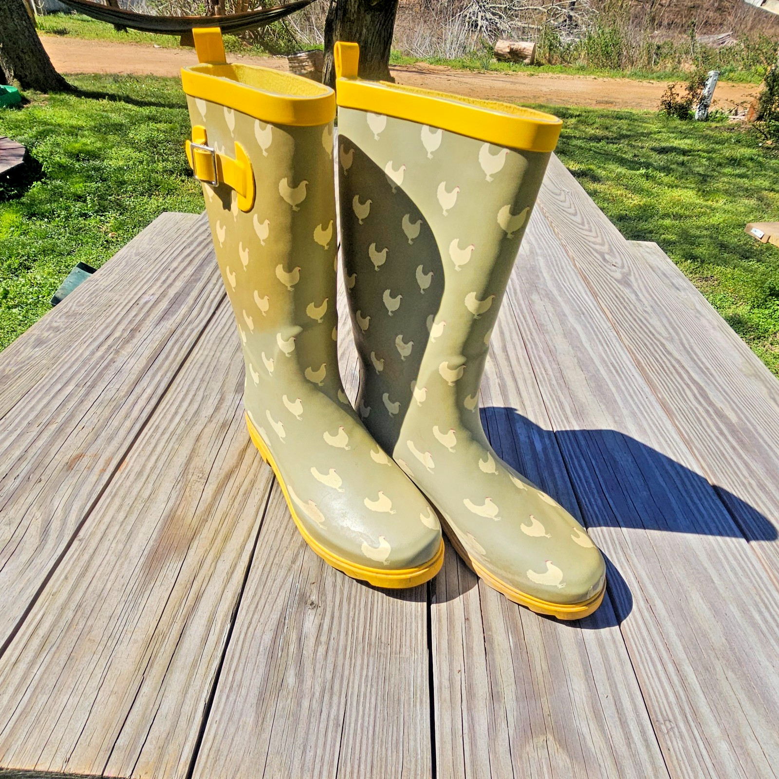 Unbranded Chicken Rubber Mud Rain Boots Size 8 Women