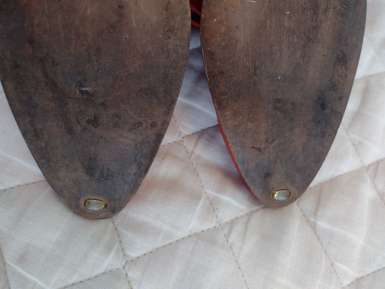 Vtg Red Laredo Leather Cowboy Boots Decorative Top Sz 9.5 Worn Line Dancing