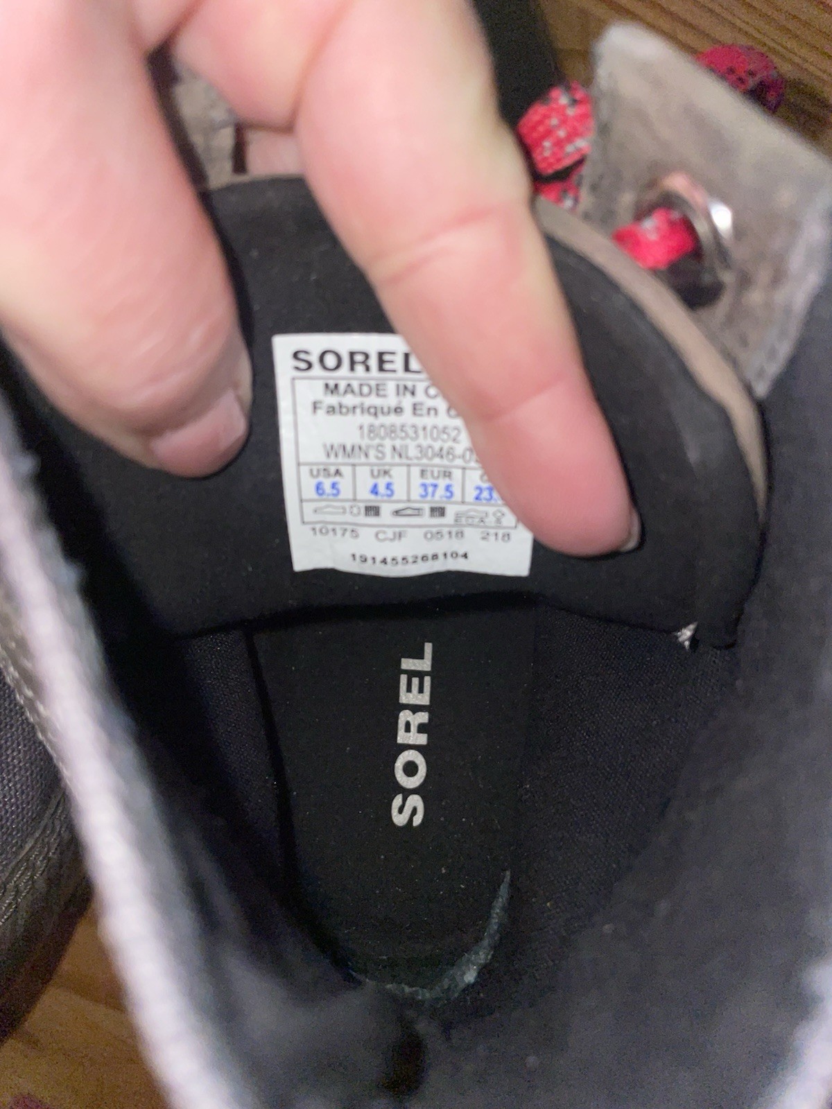 Sorel Boots Womens Gray Lexie Lace Up Hidden Wedge Casual Comfort Leather Sz 6.5