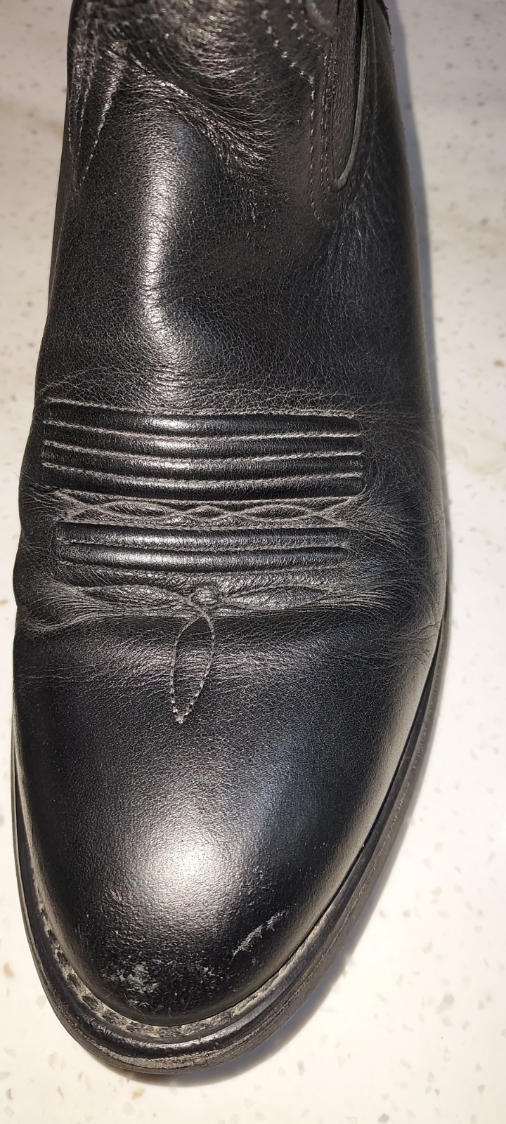 Ariat Heritage Western R Toe Black Leather Cowboy Boots Women’s Style Size 8B