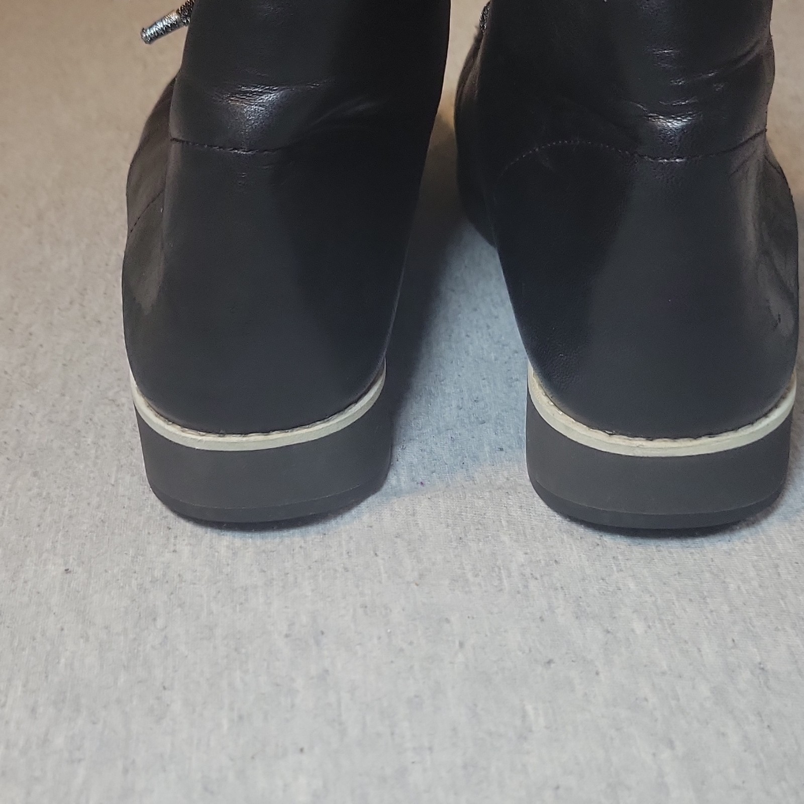 Johnston & Murphy J&M Flex Women’s 10M Black Leather Faux Fur Lined Ankle Bootie