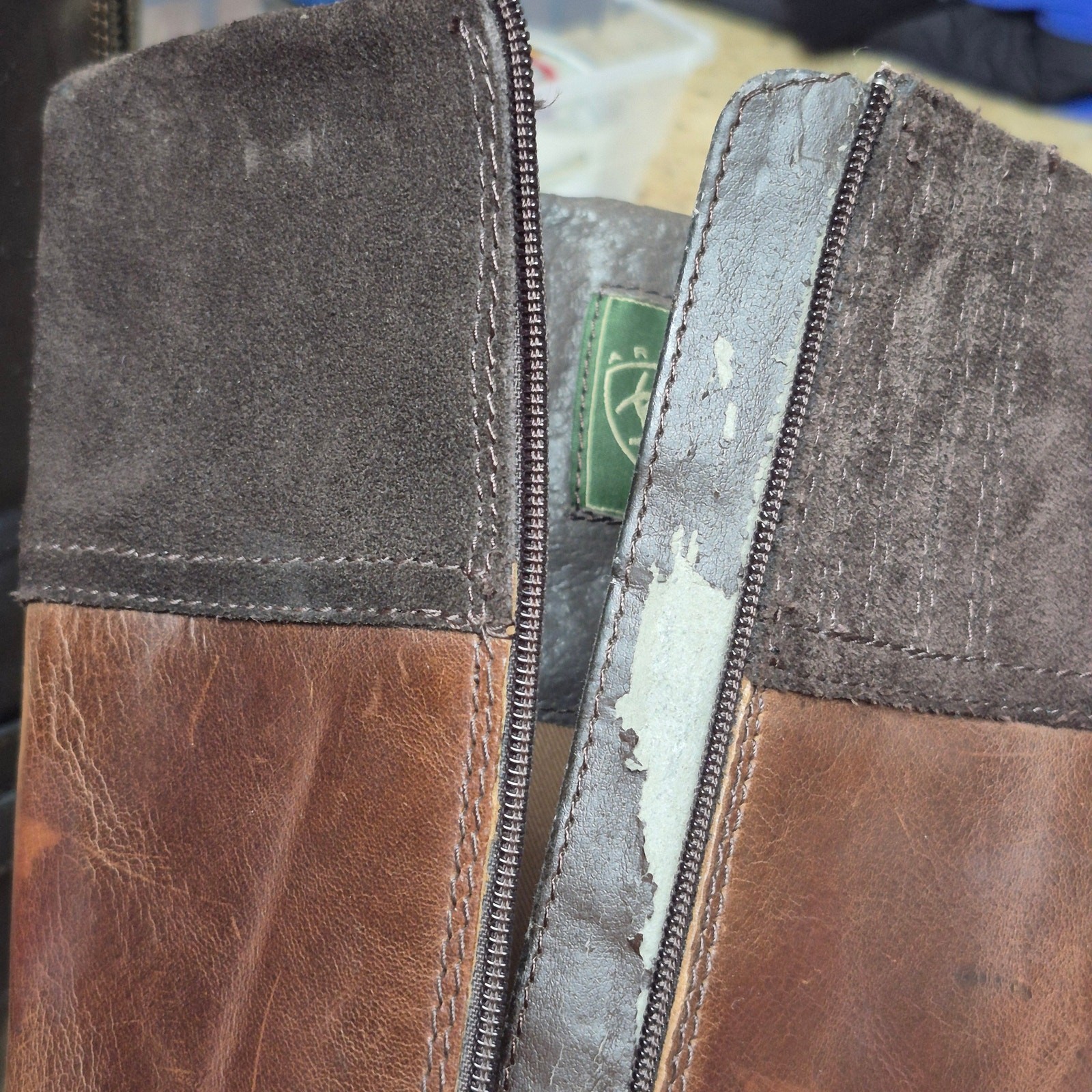 Ariat Brown Leather Buckle Side Zip Equestrian Riding Tall Boots Women’s 6 1/2 B