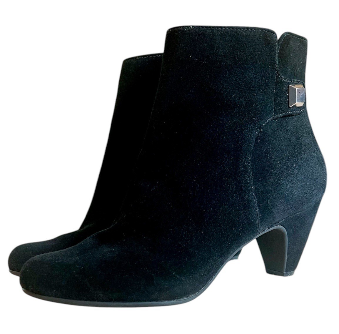 Alex Marie 4feature Technology Black Suede Leather Ankle Bootie Boots US 8M NEW