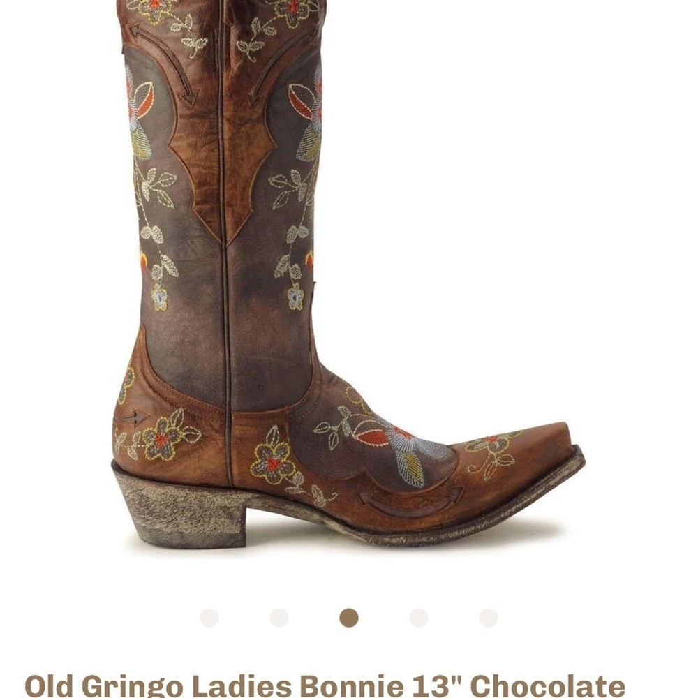 Old Gringo Bonnie boots in chocolate and brass size 9
