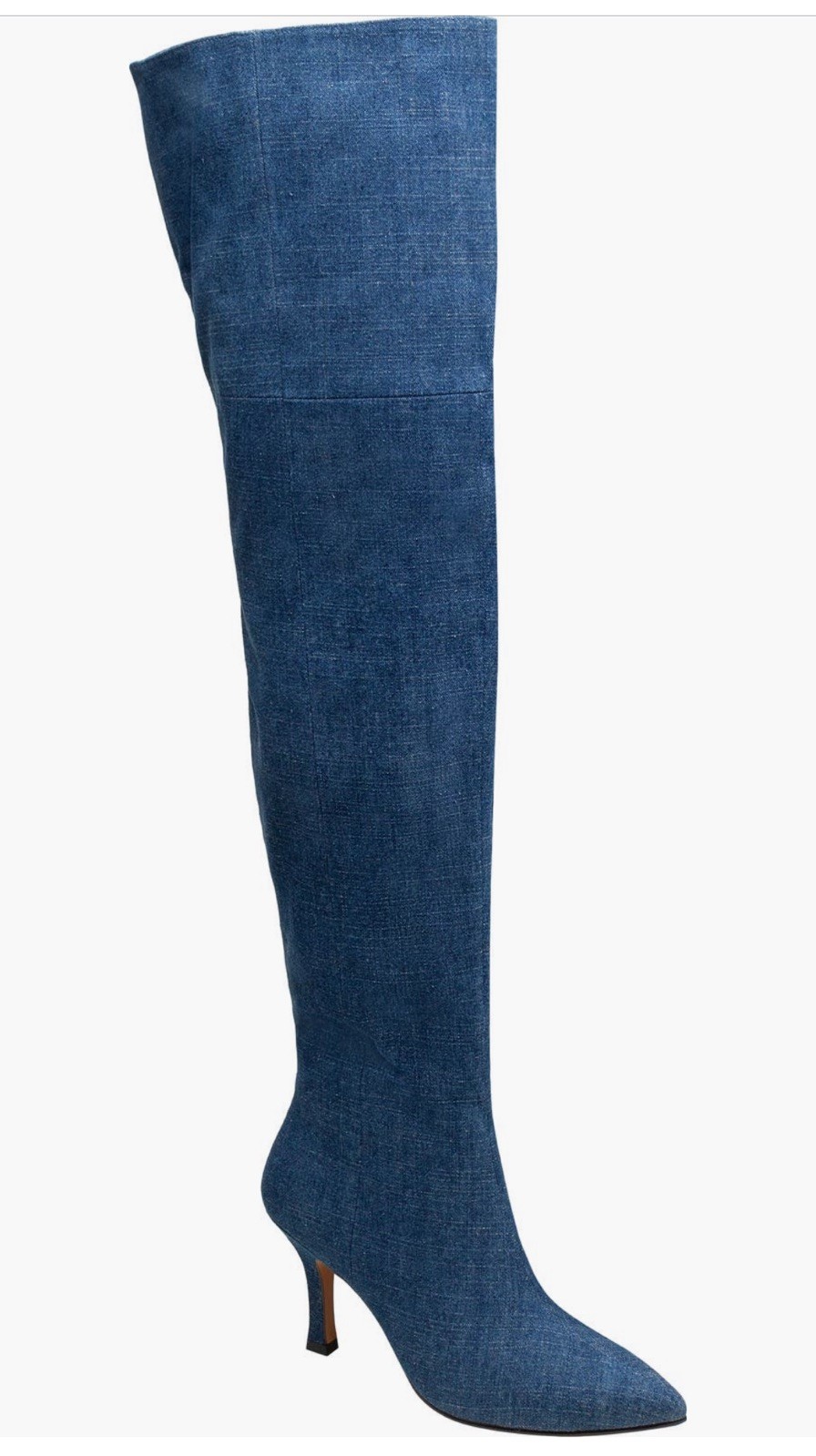 New! Lisa Vicky Over The Knee DIVA Boots SEXY Blue Denim Size 7.5 FALL AUTUMN