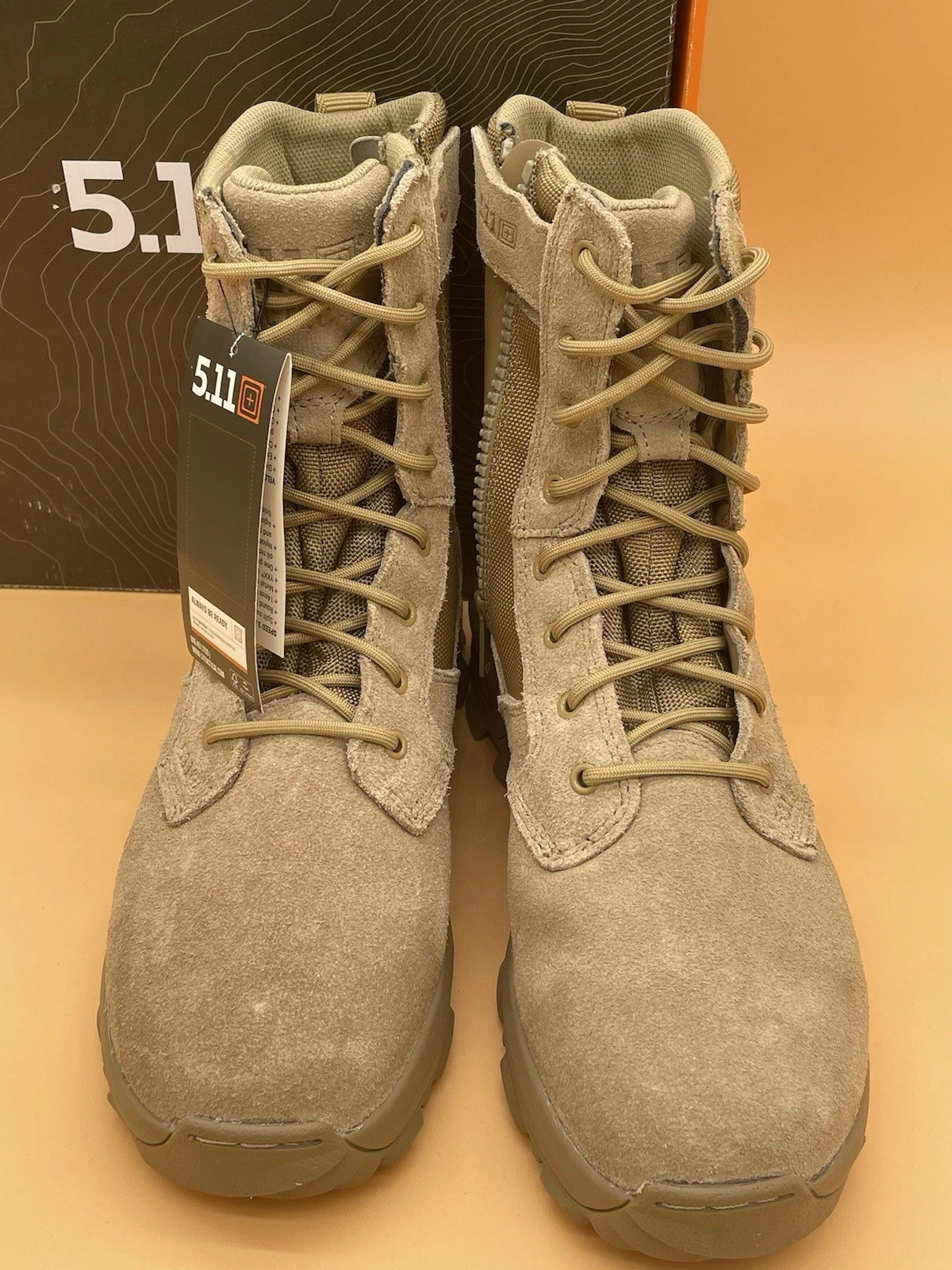 Mens 5.11 Tactical 12337 Speed 3.08” Desert Coyote Military Combat Boots Sz 14