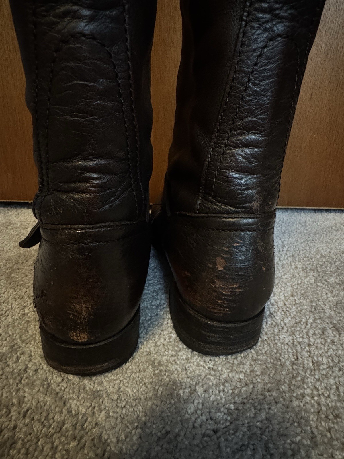 Frye Women’s 77609 Veronica Slouch Brown Leather Riding Boots US 7.5