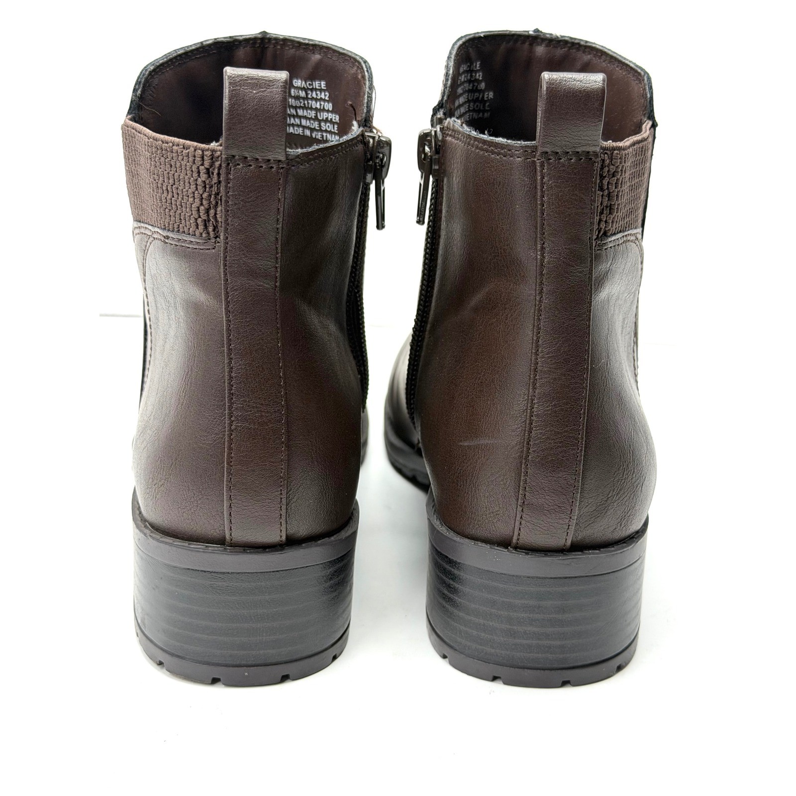 Style & Co Women’s Graciee Lug Booties Dark Roast Size 6.5M NWOT