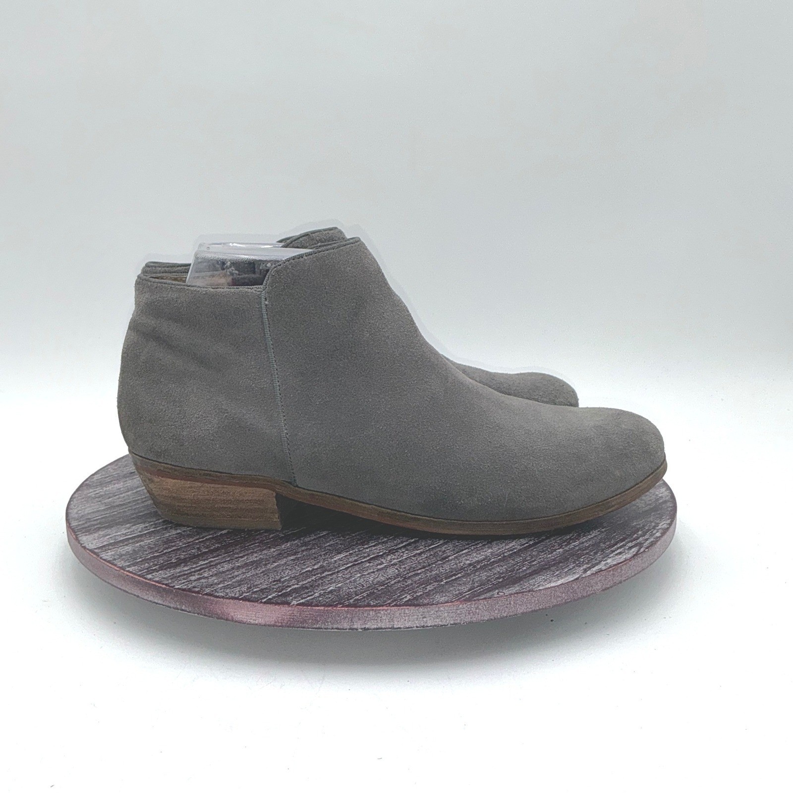 Softwalk Boots Womens 9 N Rocklin Suede Leather Zip Comfort Ankle Shoes Gray