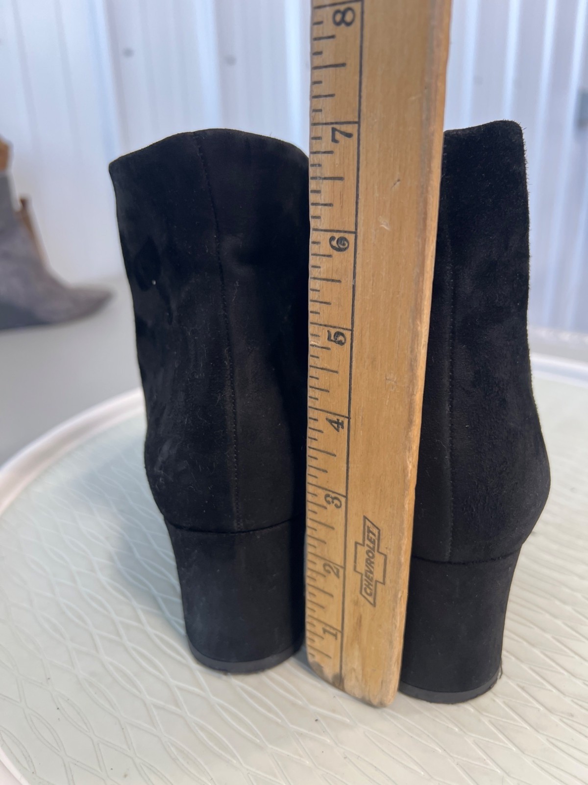 Paul Green Ankle Boots Size 8 Bridget Suede Black Pointed Toe Bohemian Hippie