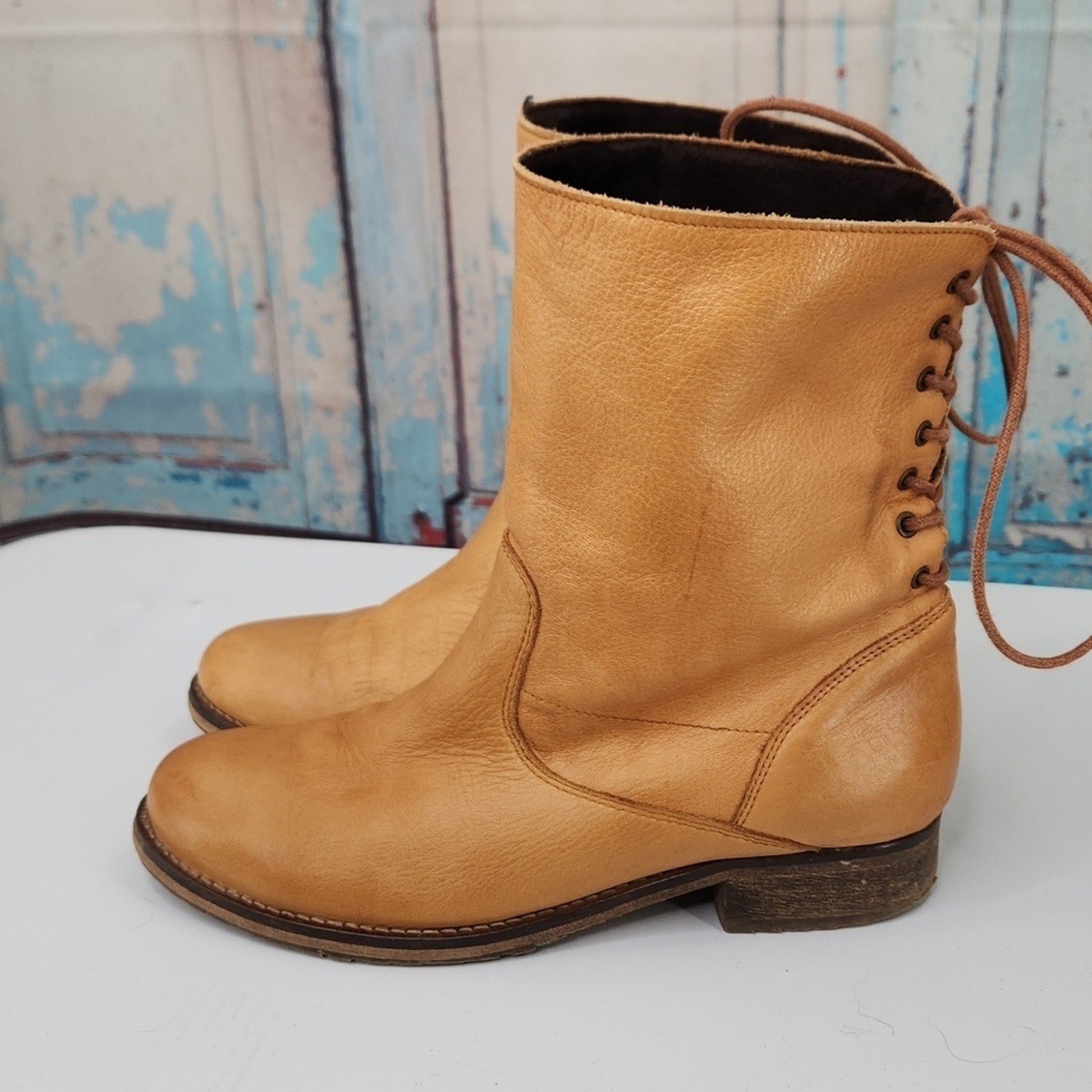 5th Avenue Echt Leder Back Lace Leather Boots